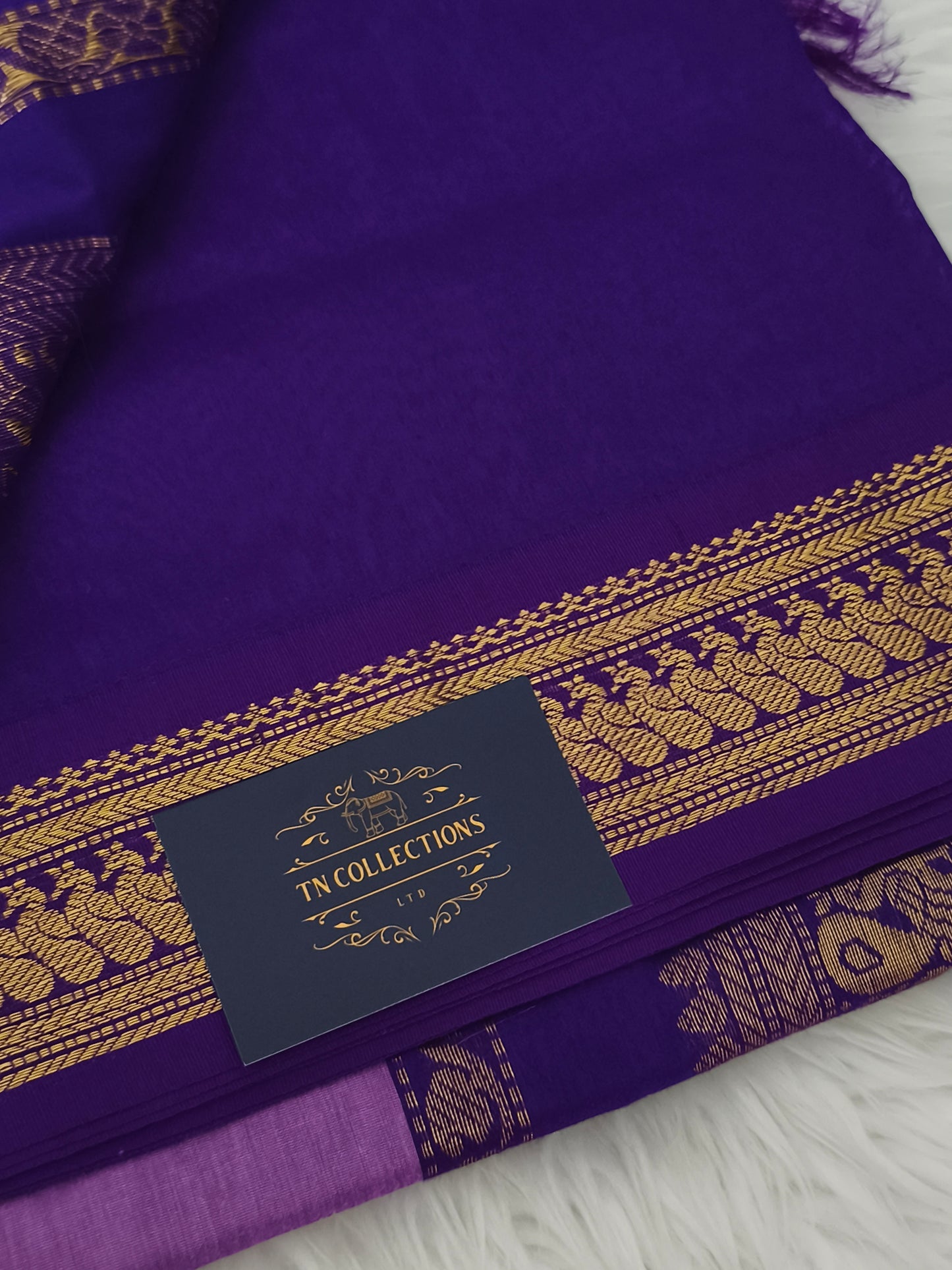 Lavender Purple Kalyani cotton Pattu Saree