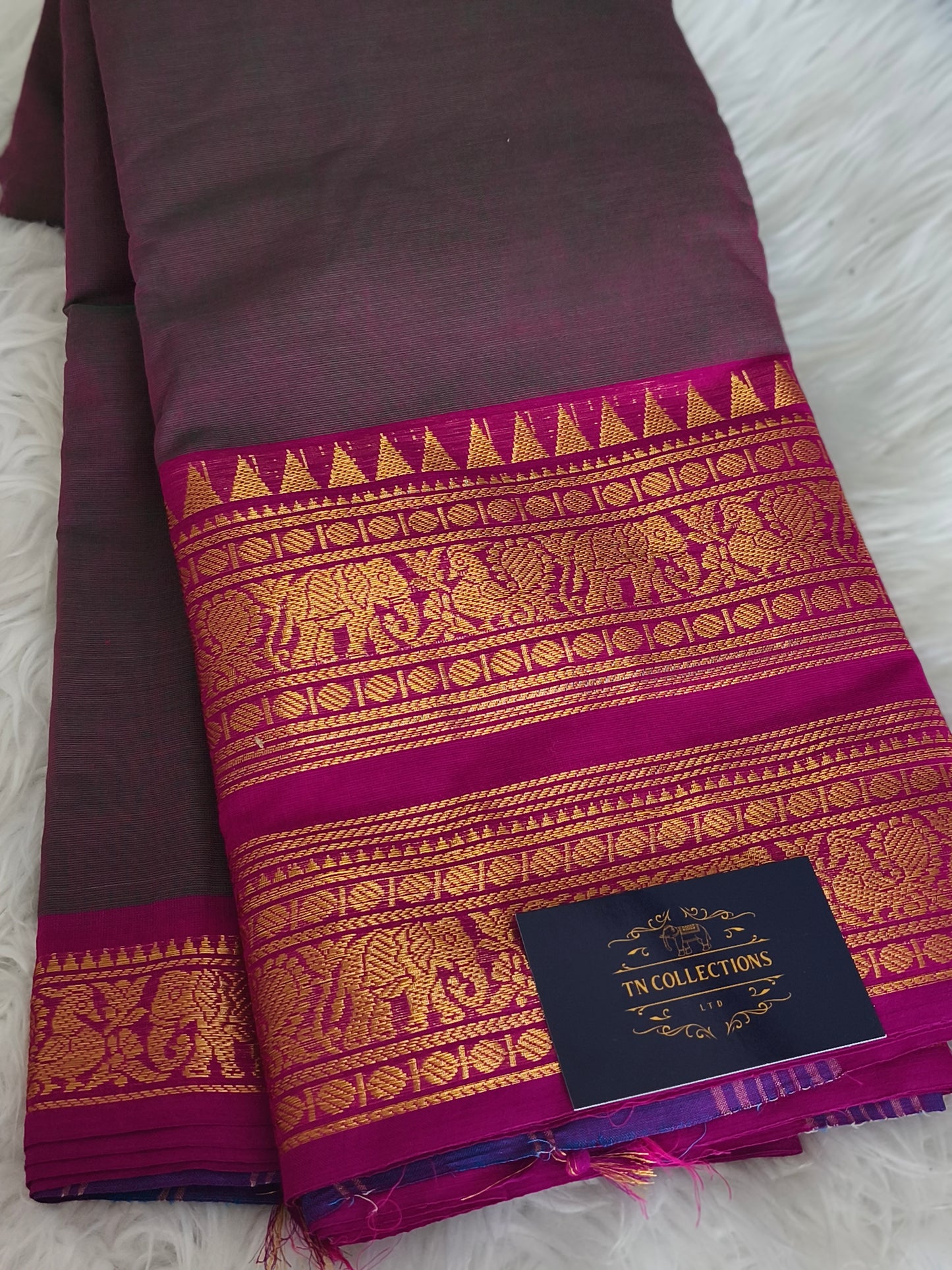 Pure handloom kanchi cotton saree