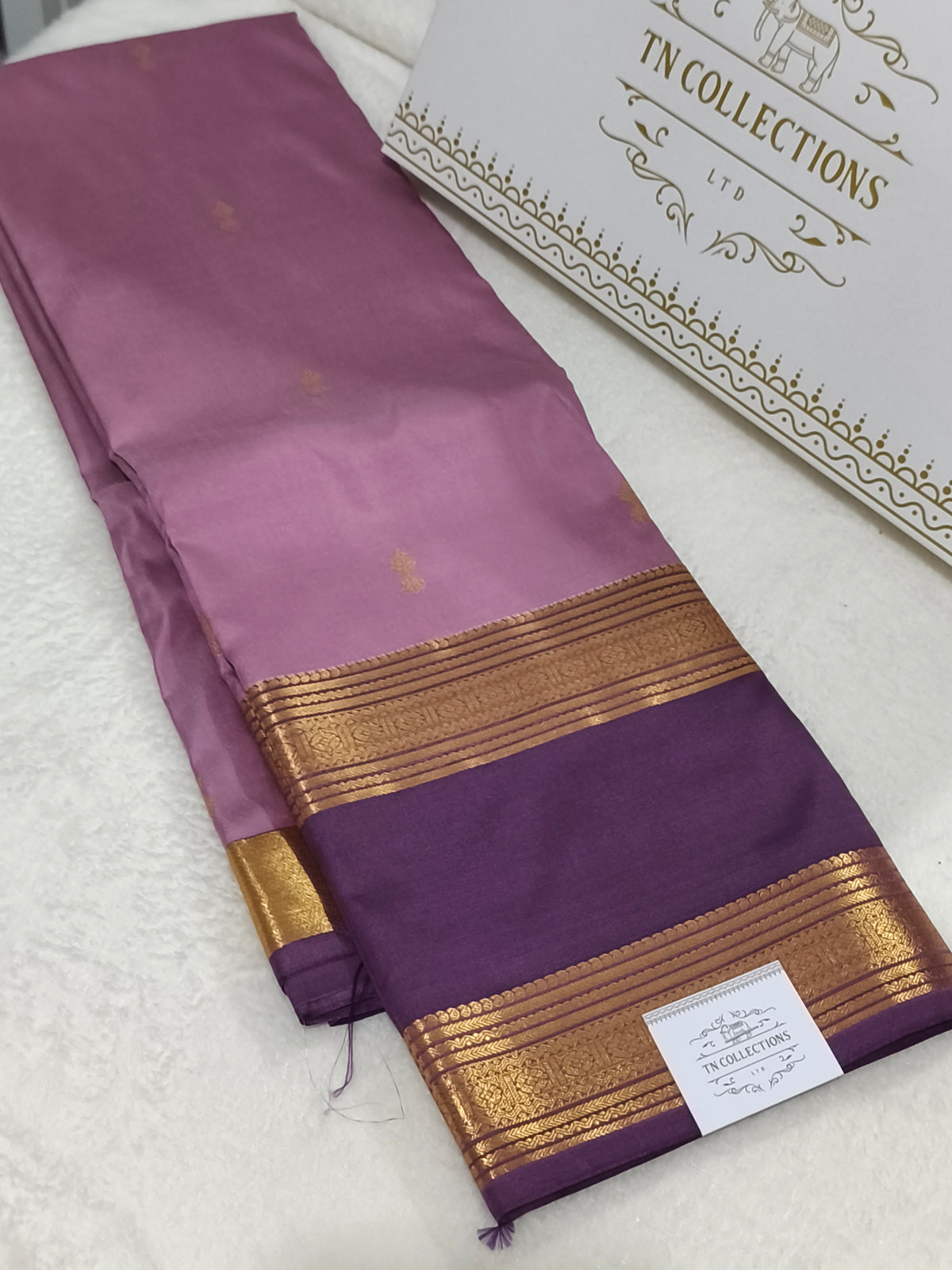 Trendy Semi Soft Silk Saree with contrast blouse and rich pallu