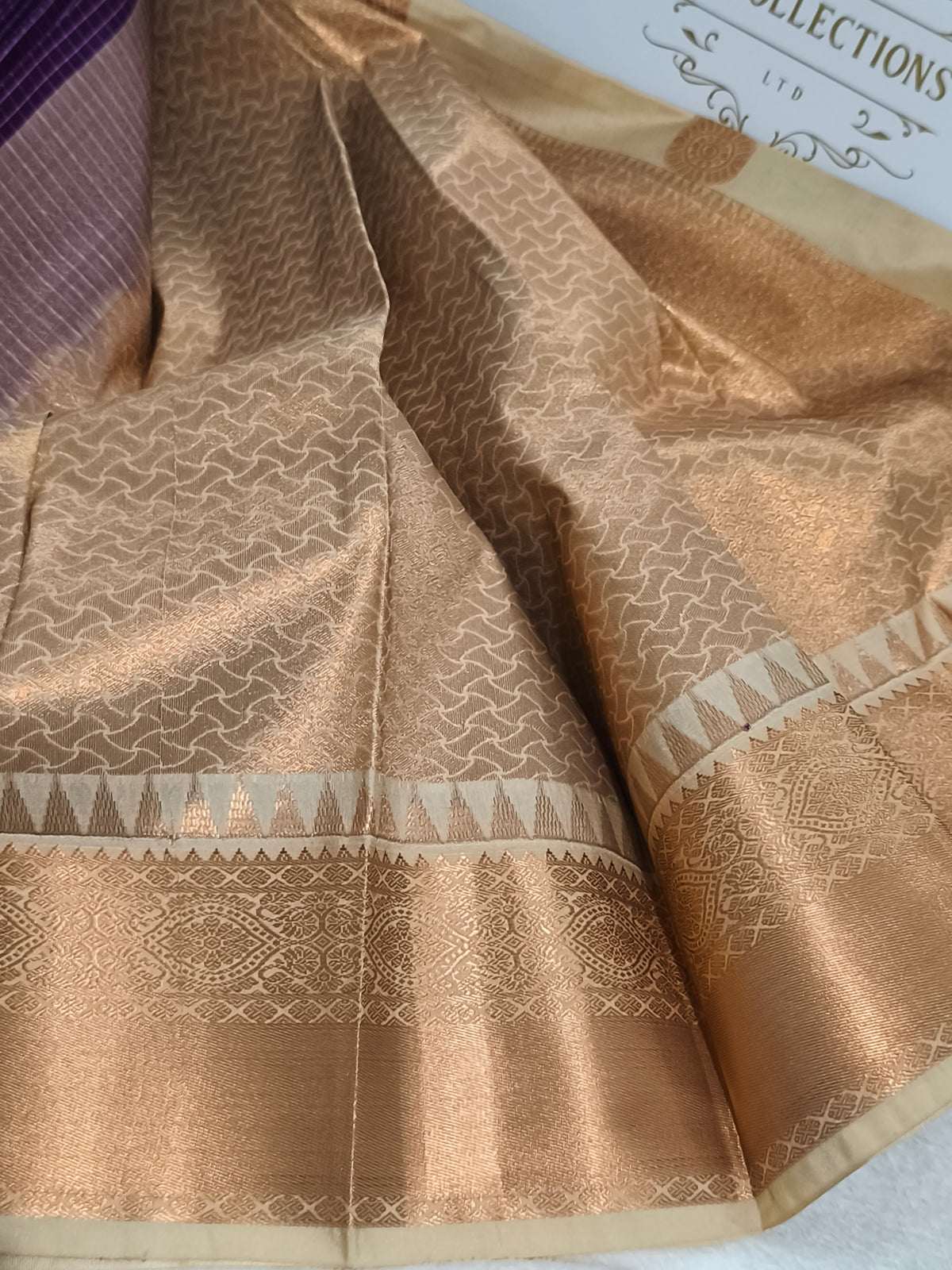 Checked Kanchi Semi Silk Saree