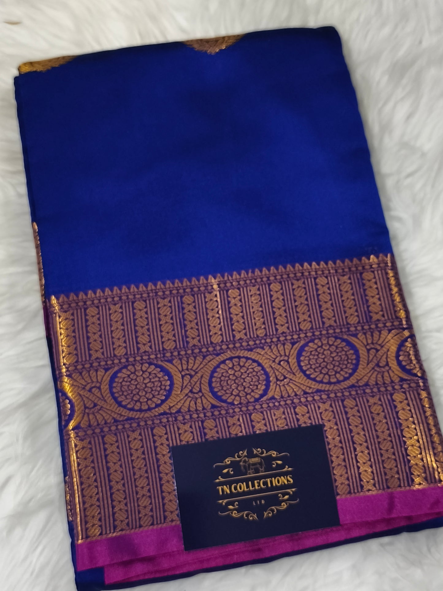 Luxury Semi Soft Silk Saree (Royal Blue)