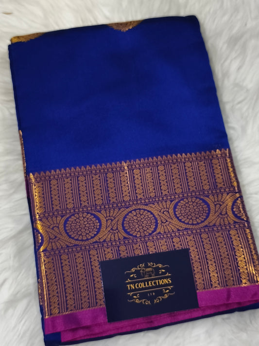 Luxury Semi Soft Silk Saree (Royal Blue)