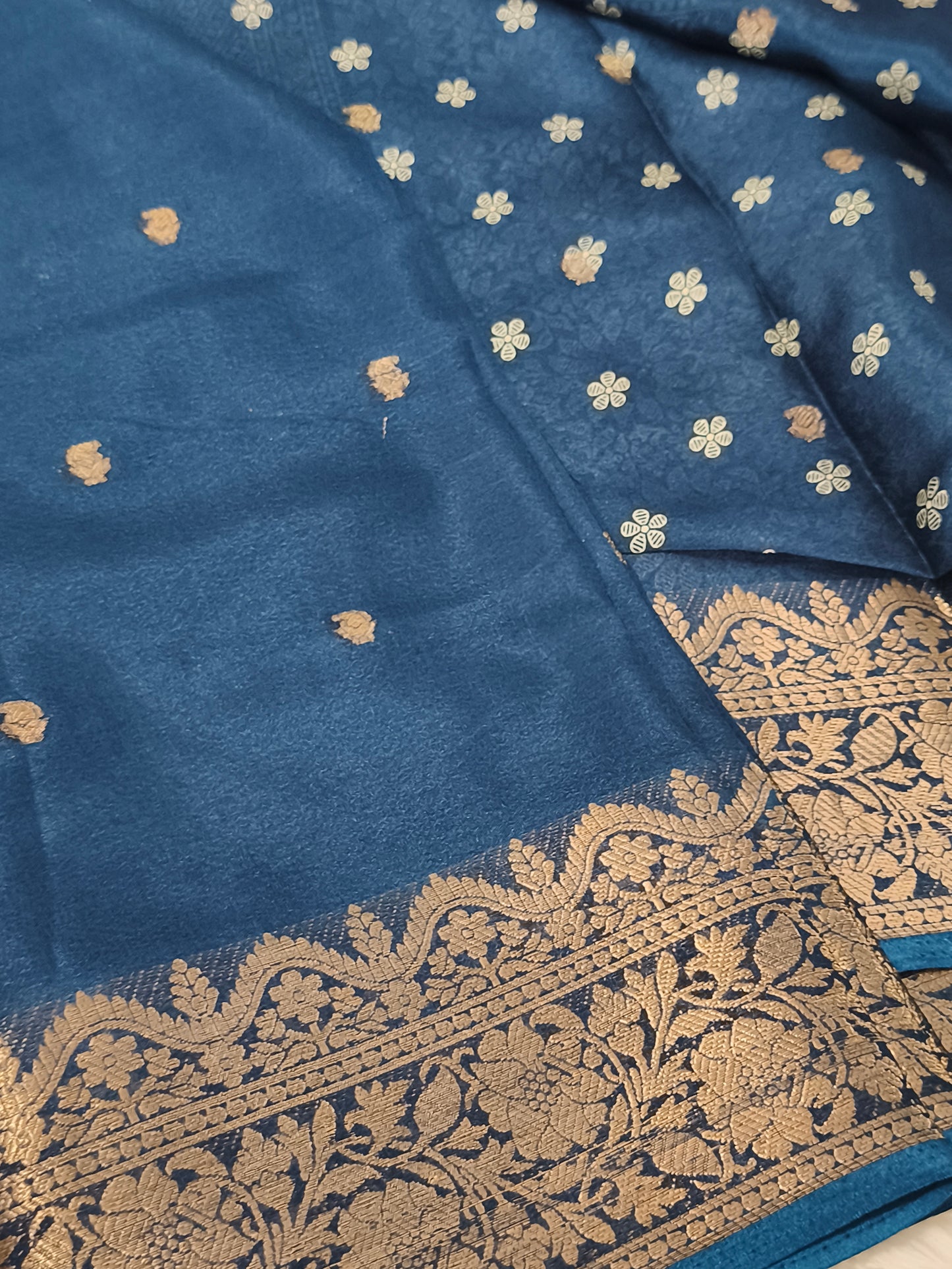 Soft Georgette saree (Blue)