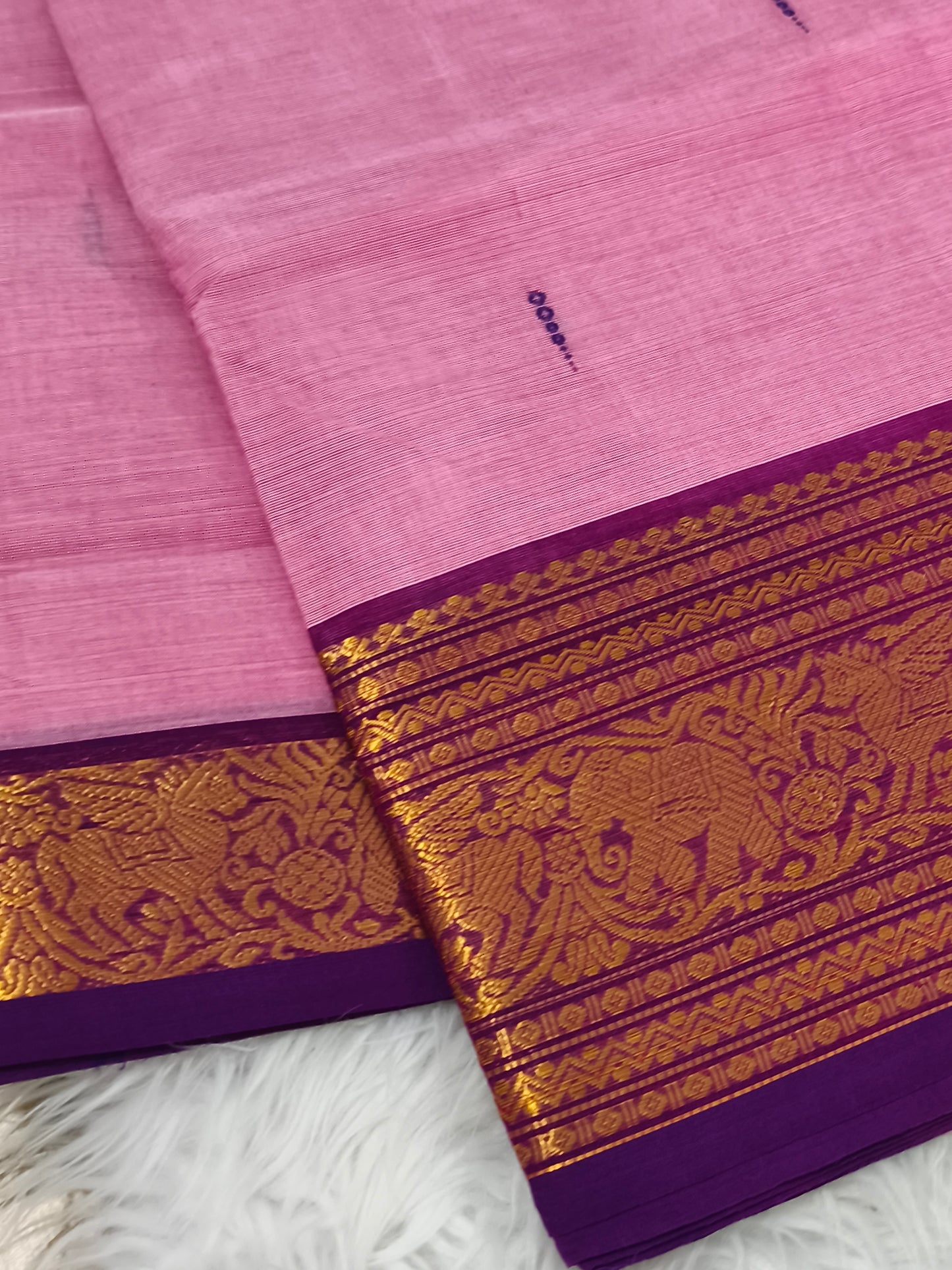 Pure handloom Kanchi Cotton Saree