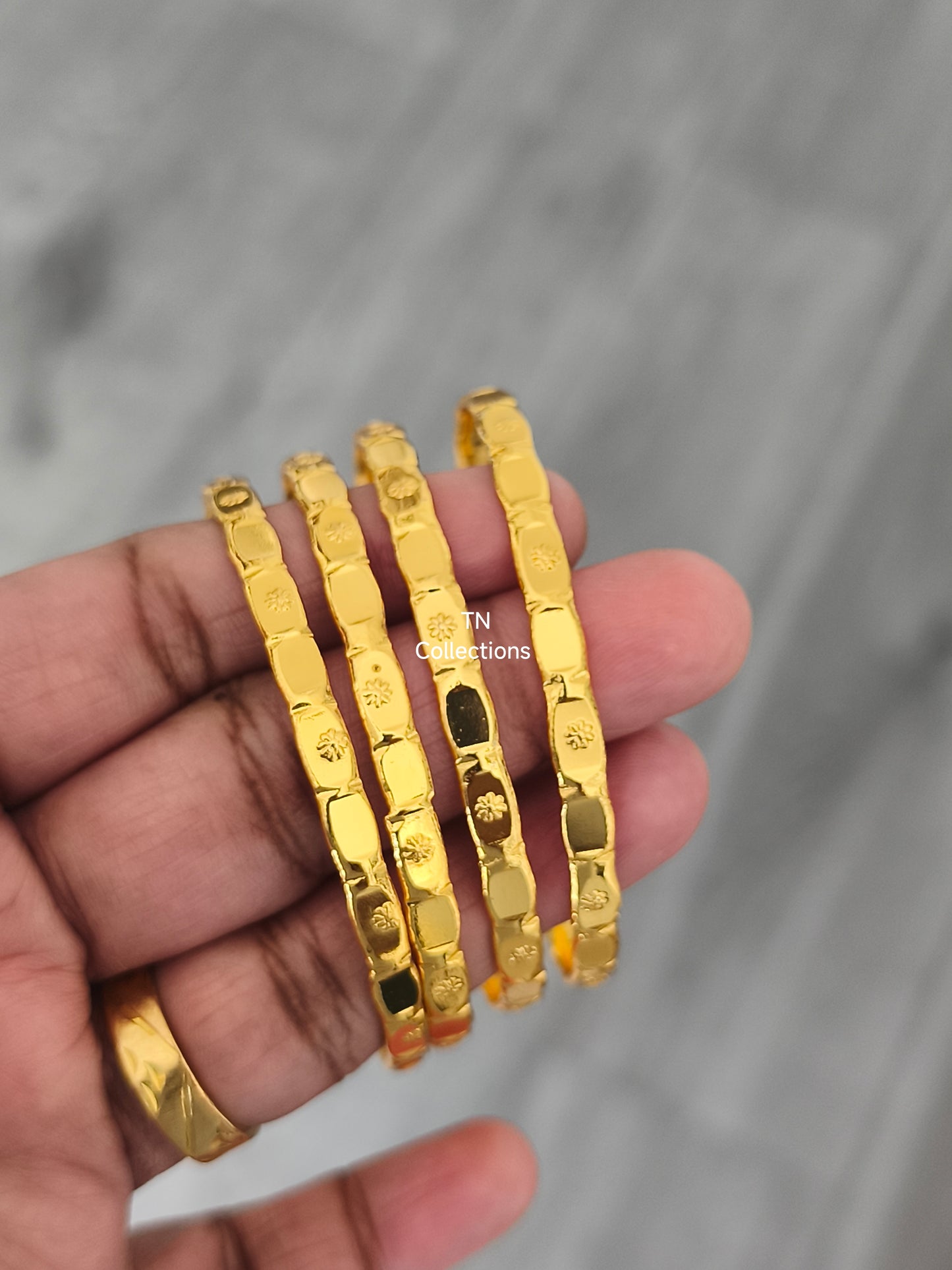 Micro Gold Plated Bombay Bangles Set (Size 2.6)