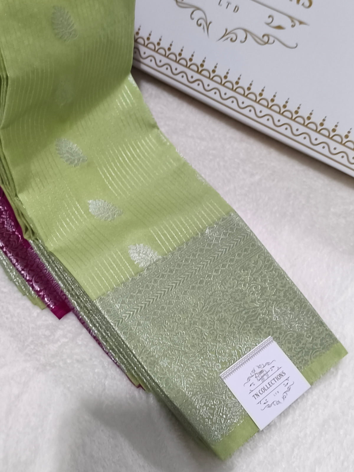 Kanchi Semi silk saree (Silver zari)