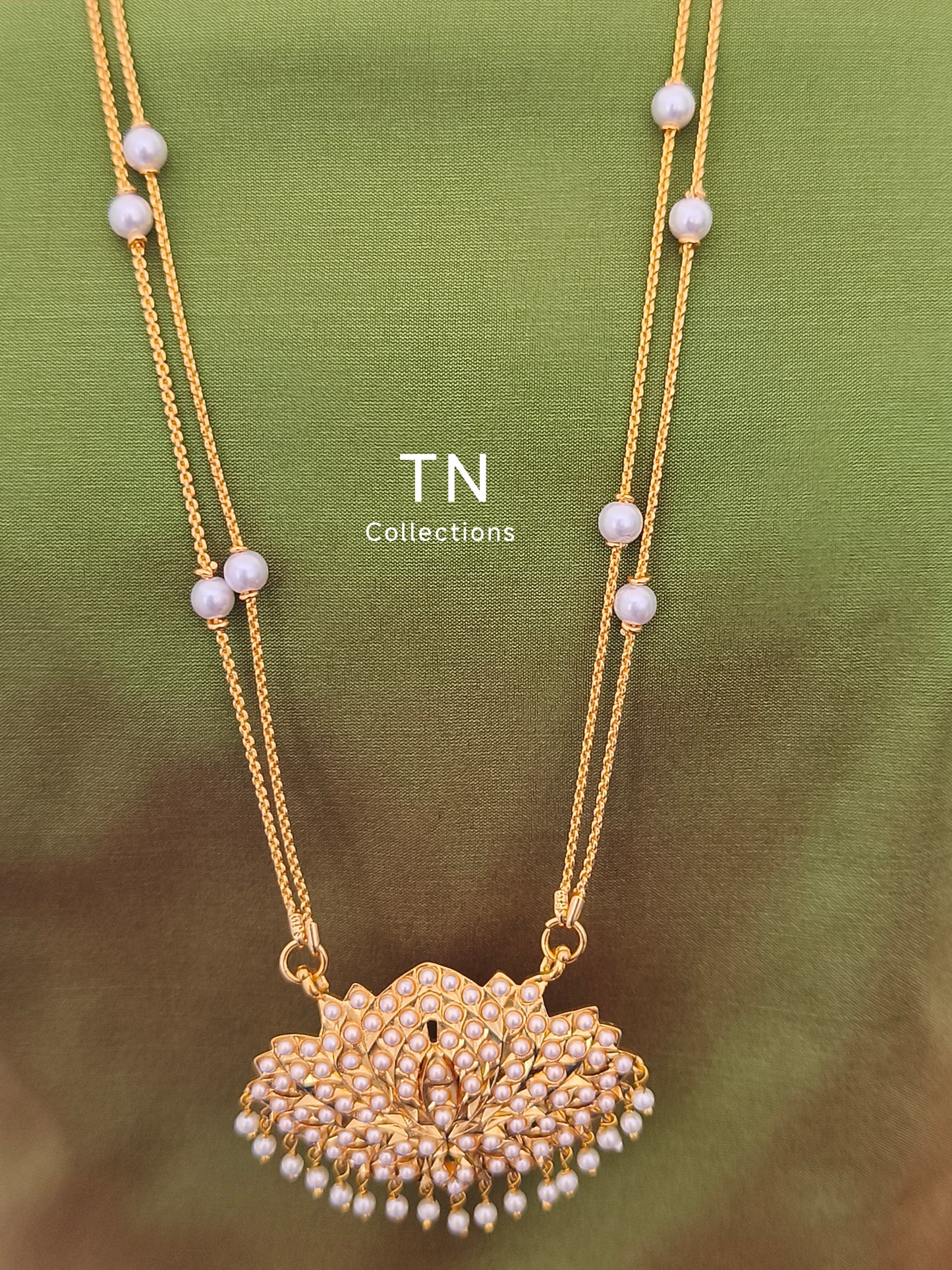 Micro gold plated Traditional shell pearl Pathakkam