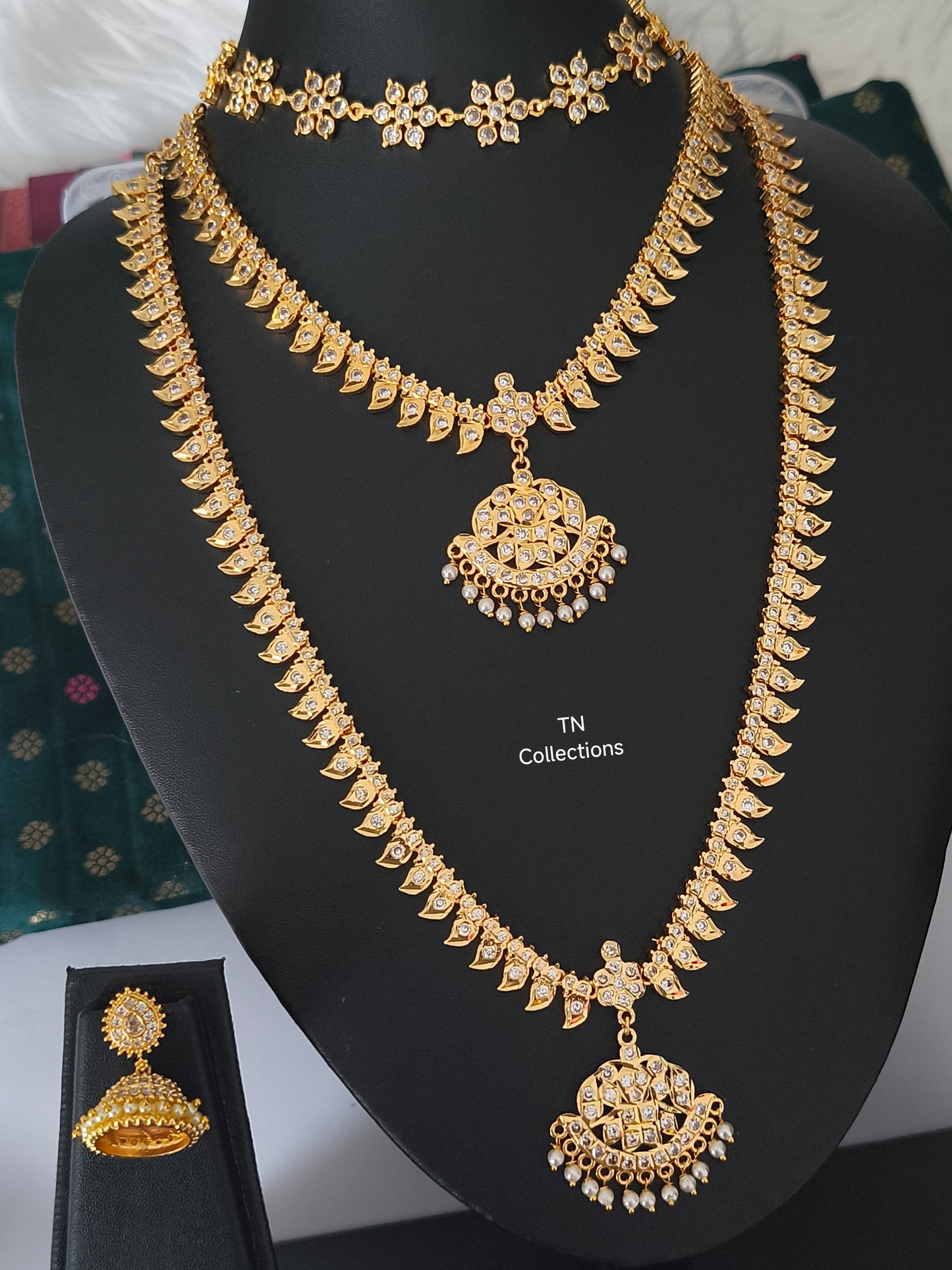 Micro gold plated Trendy Semi Bridal Set