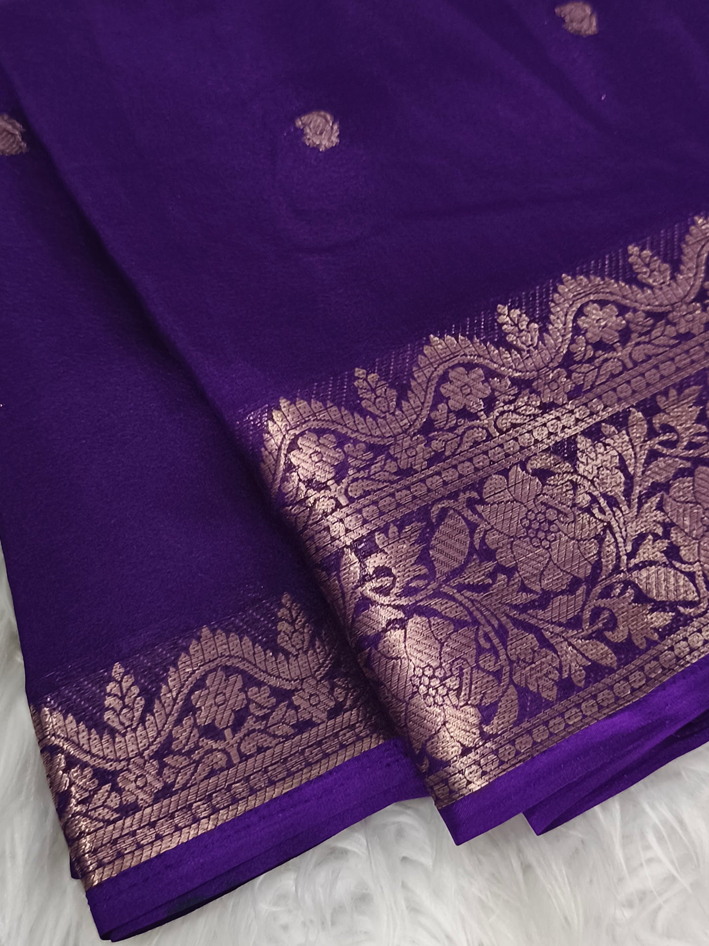 Soft Georgette saree (Purple)