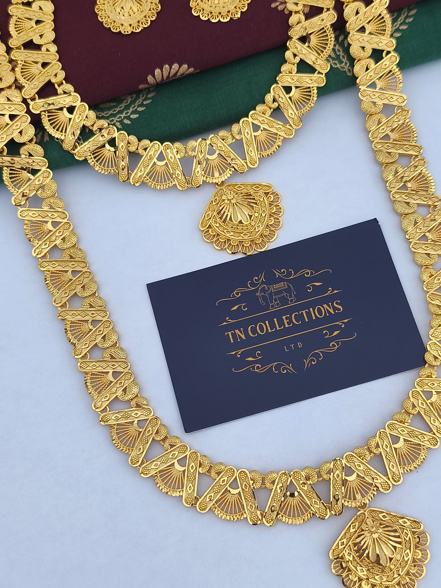 One gram gold plated semi bridal set