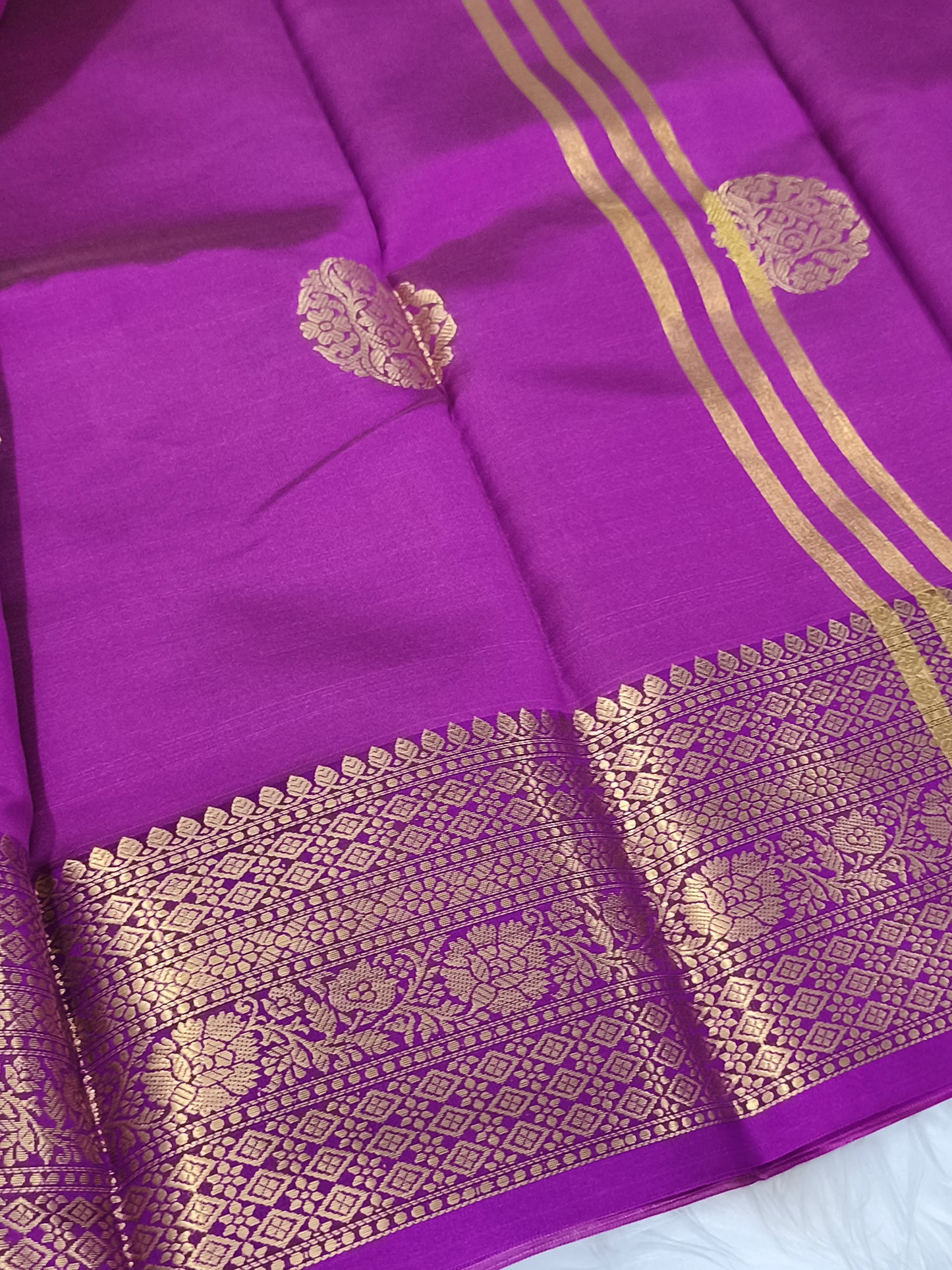 Luxury Semi Soft Silk Saree (Beige)