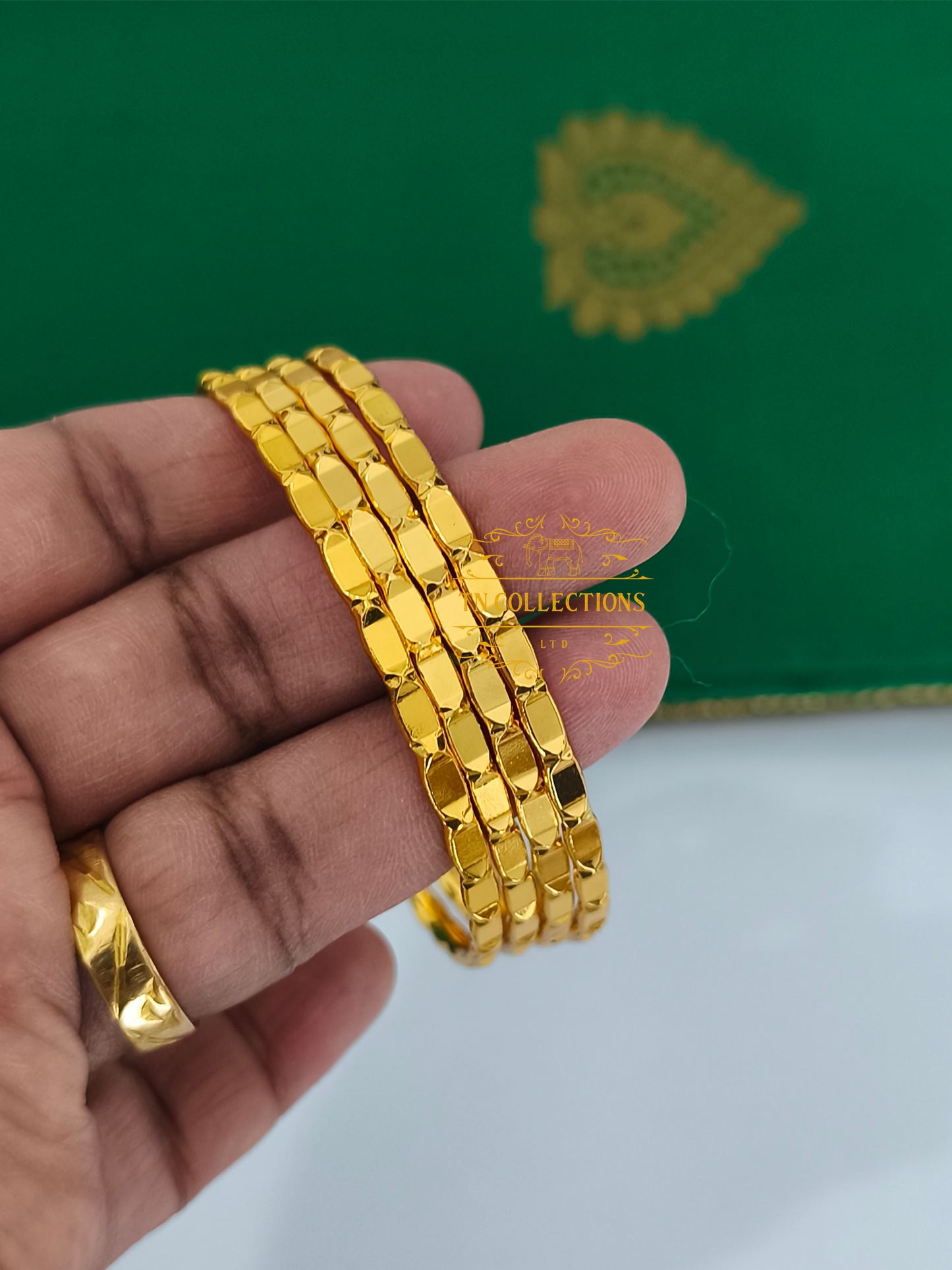 Micro Gold Plated Bombay Bangles Set (Size 2.8)