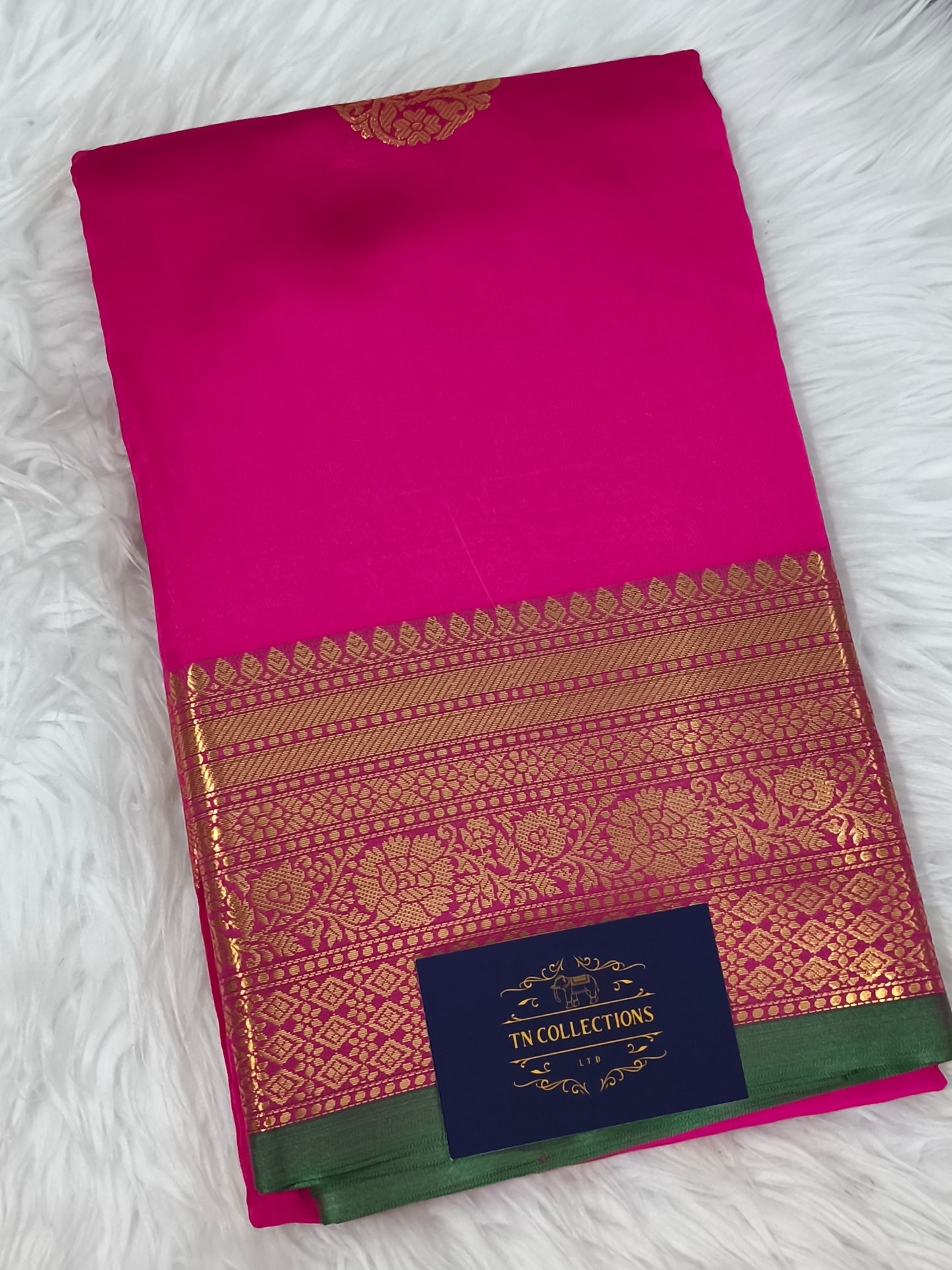 Luxury Semi Soft Silk Saree (Pink)