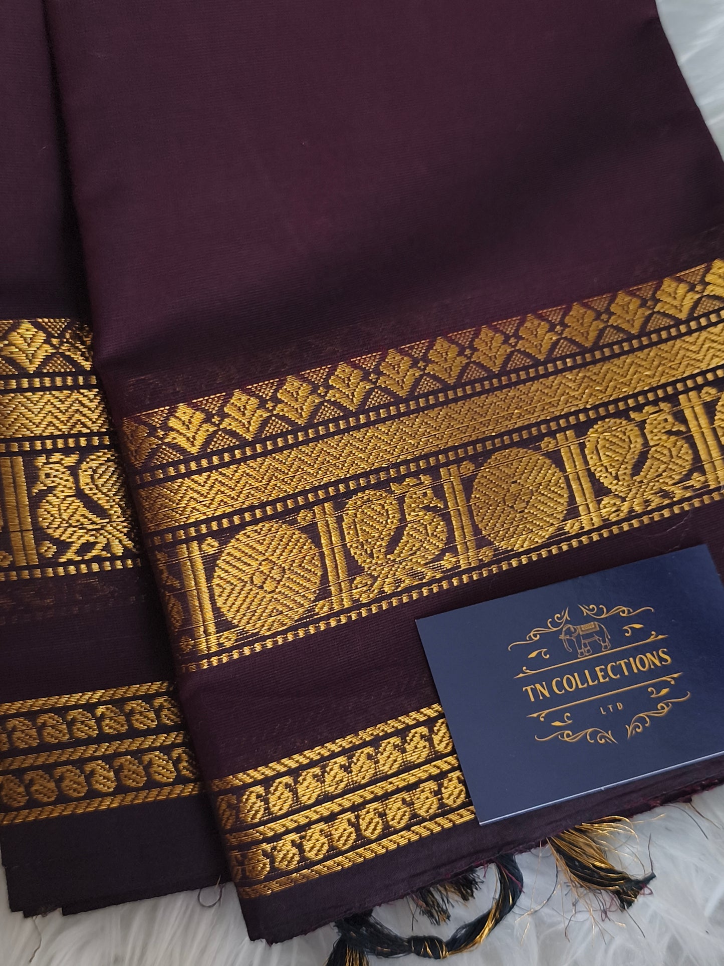 Trendy Coffee Brown Pure Kanchi Cotton Saree