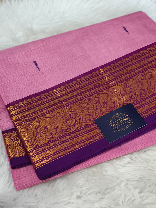 Pure handloom Kanchi Cotton Saree