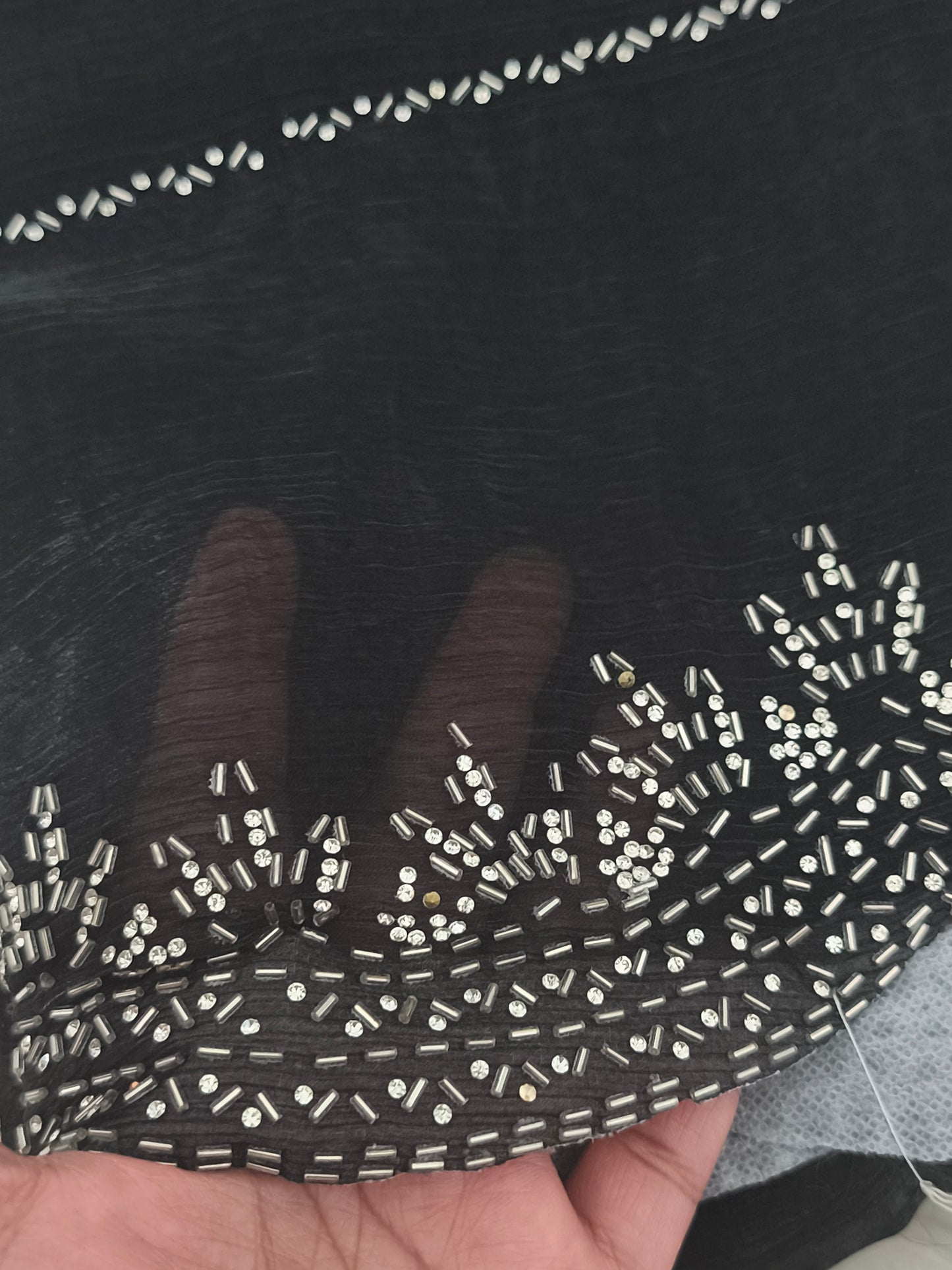 Black Fendy Chiffon Party saree