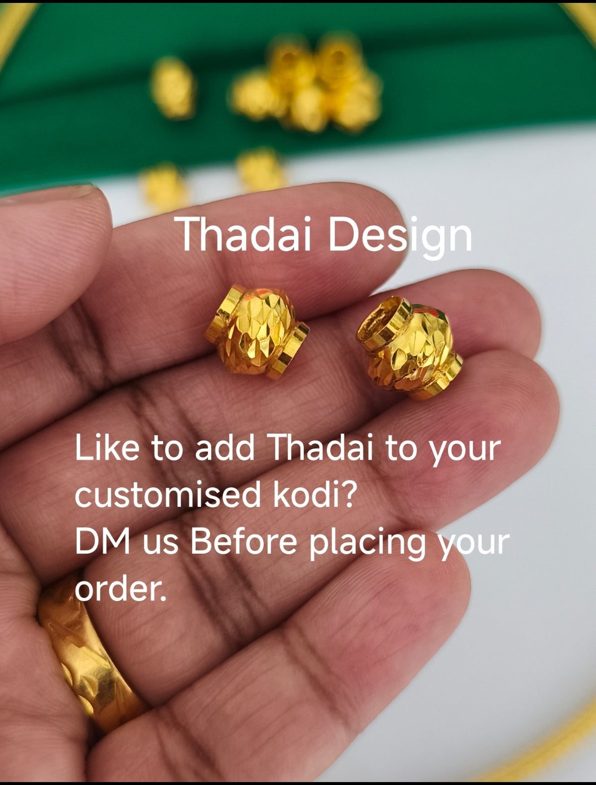 22ct Gold Plated Traditional Hindu Thalikodi with Amman thali & Coins (15- 19 Pawn thickness)