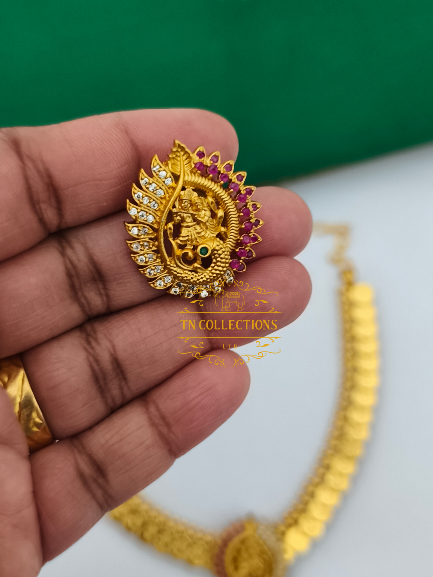 Gold Finish Coin Necklace Set