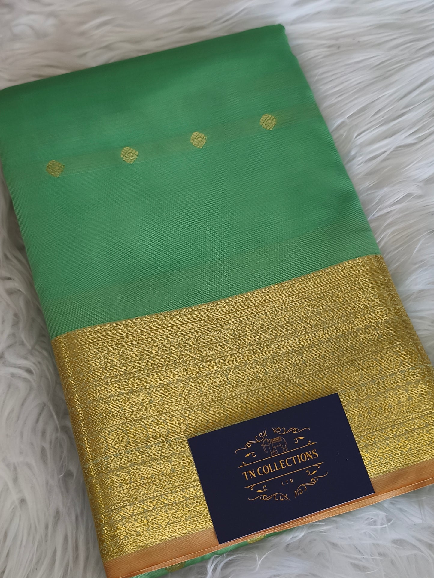 Semi Soft Silk Saree (Mint Green)