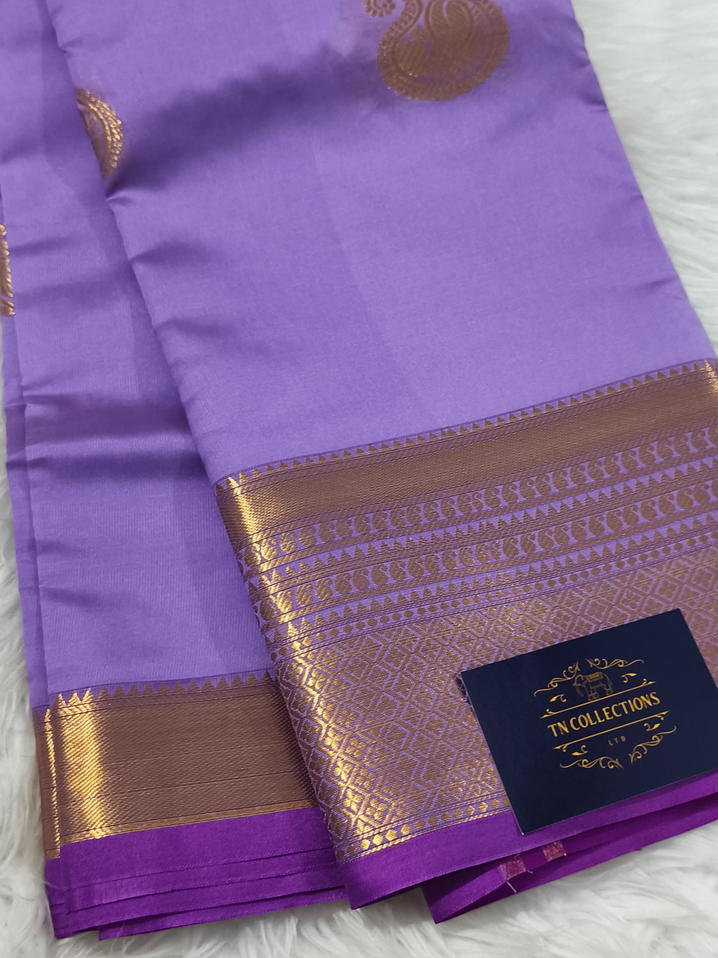 Luxury Semi Soft Silk Saree (Lavender)