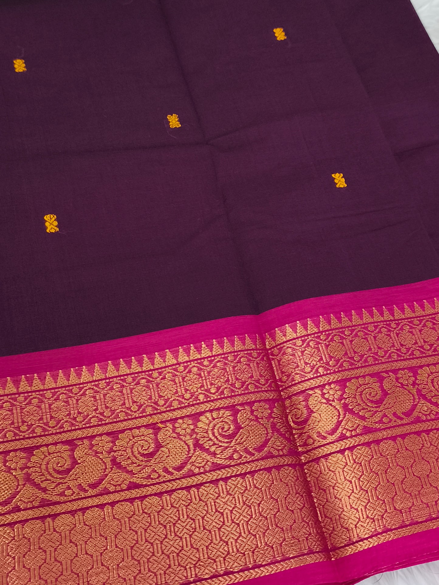Pure handloom kanchi cotton saree