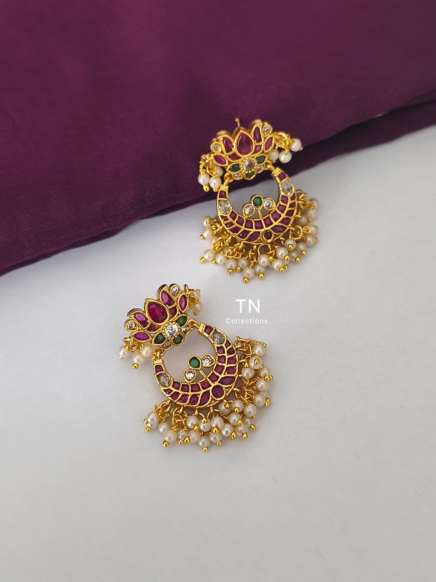 Matte Finish Lotus Earrings