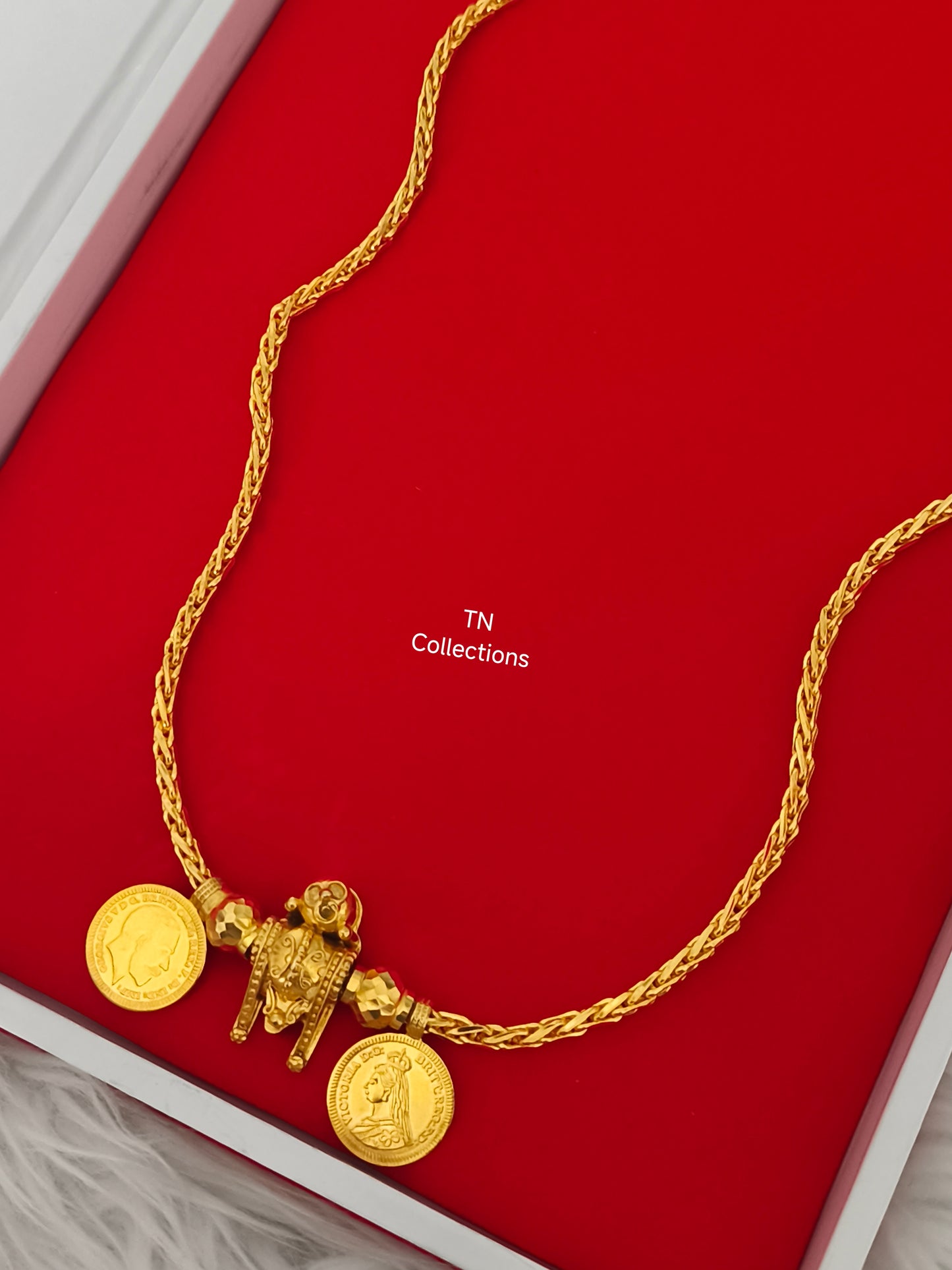 22ct Gold plated Traditional Star Thalikodi with kombu thali