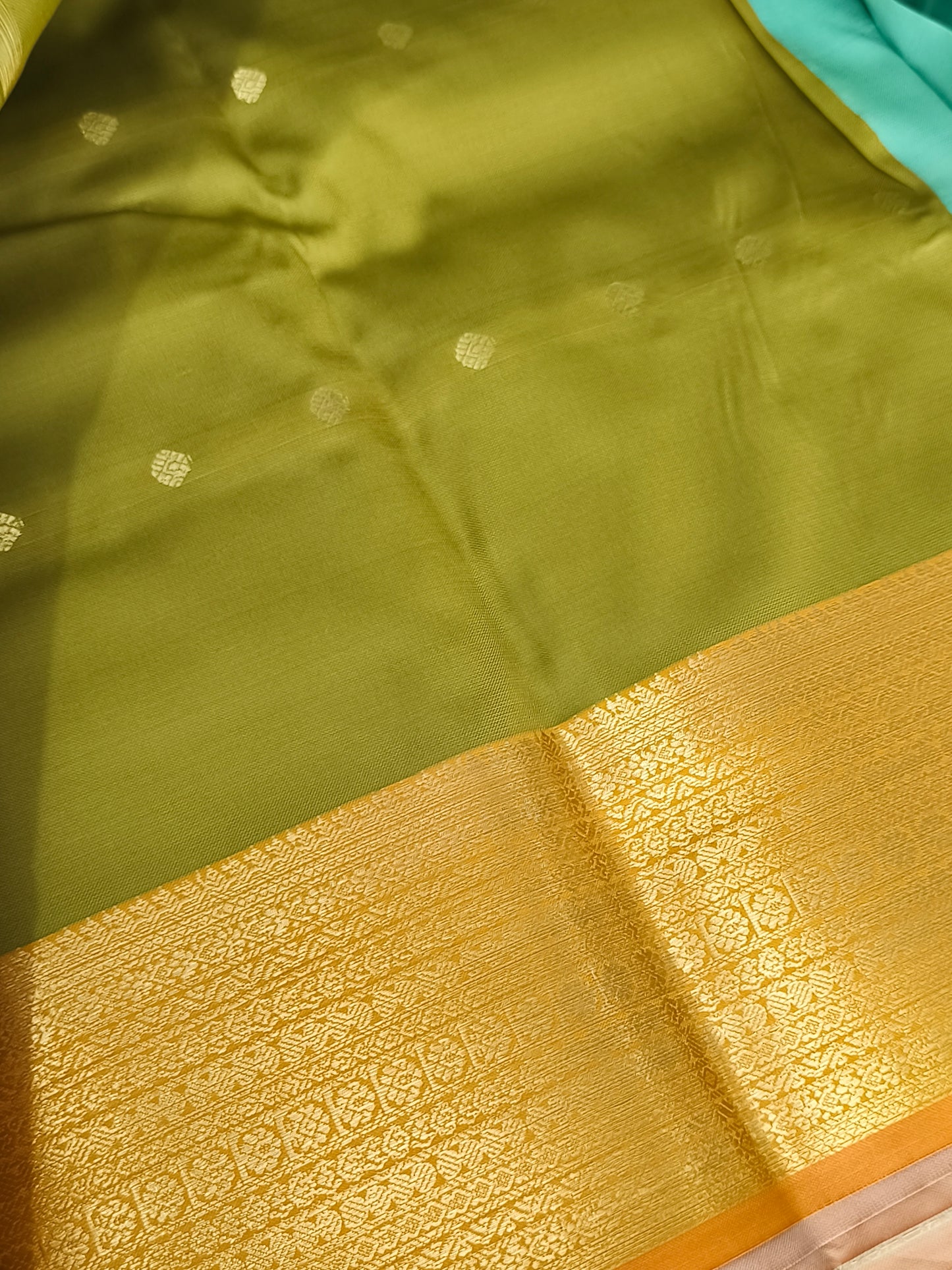 Semi Soft Silk Saree (Mint Green)