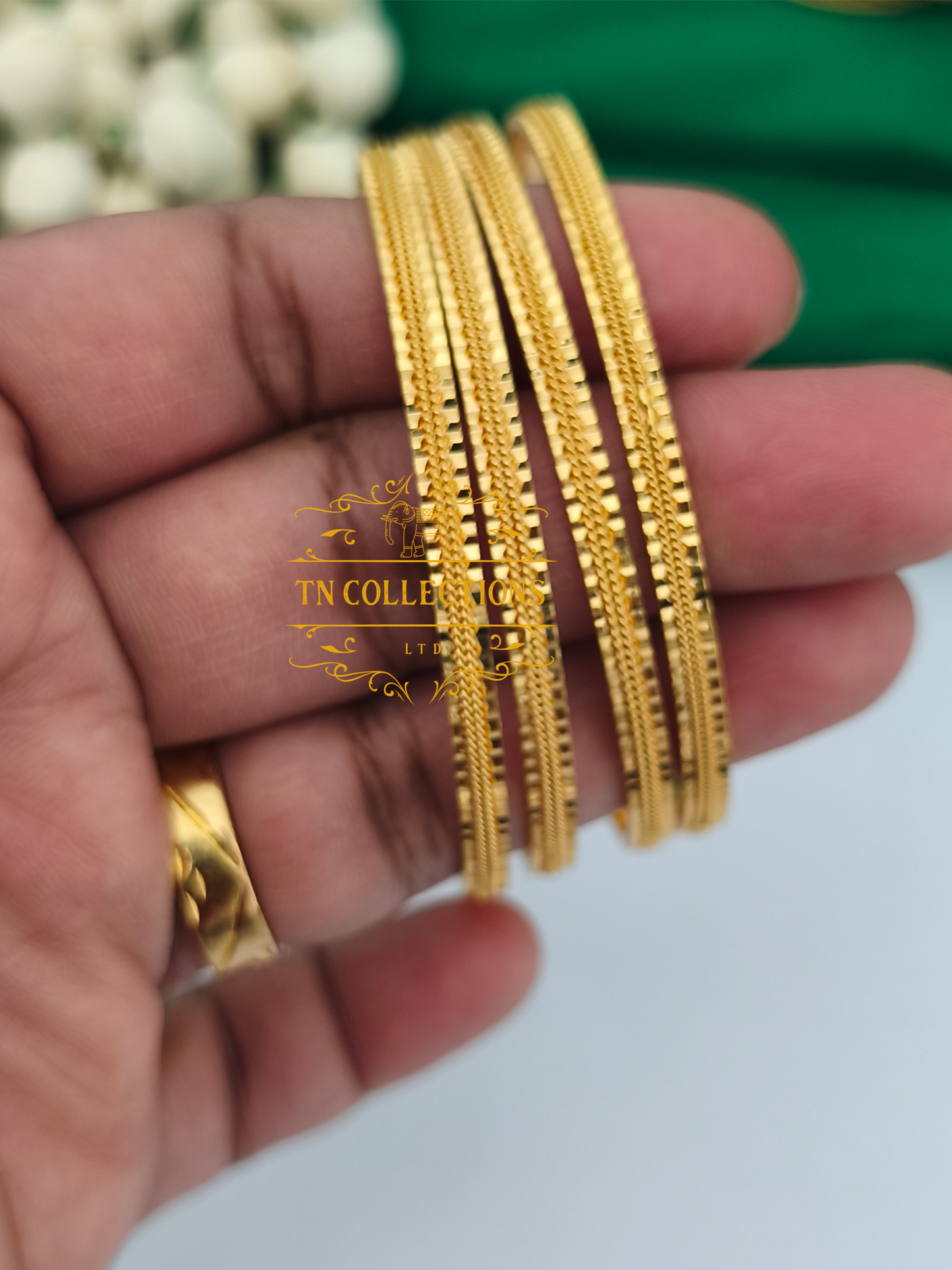 One gram gold forming Bangles Set of 4