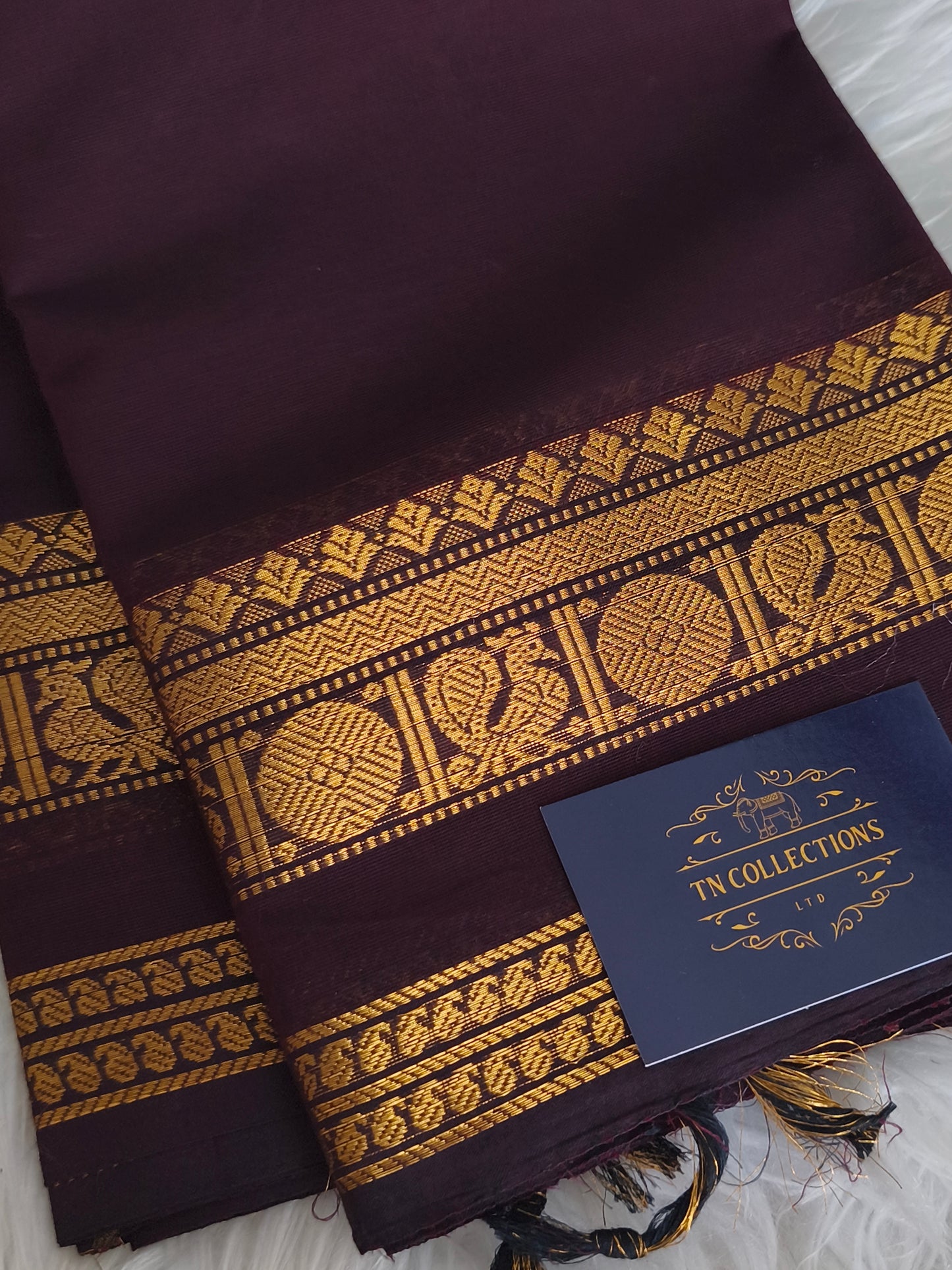 Trendy Coffee Brown Pure Kanchi Cotton Saree