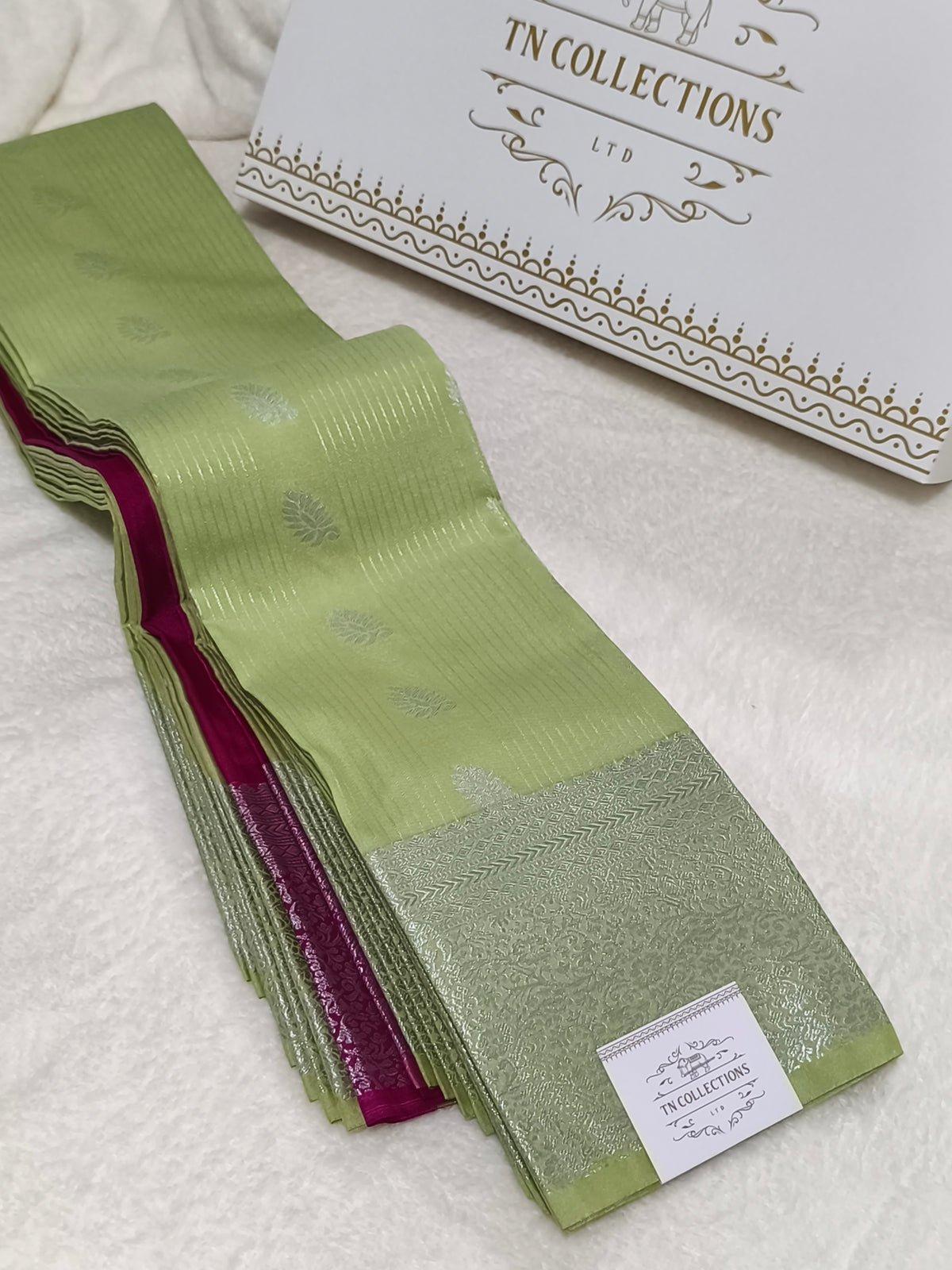 Kanchi Semi silk saree (Silver zari)