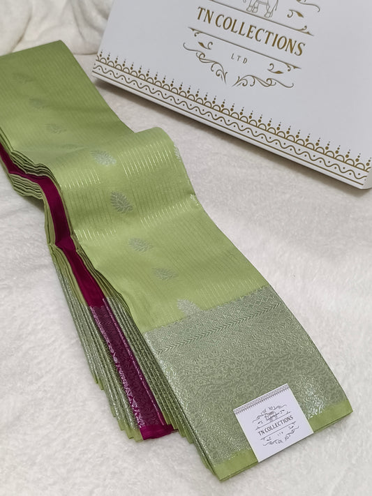 Kanchi Semi silk saree (Silver zari)