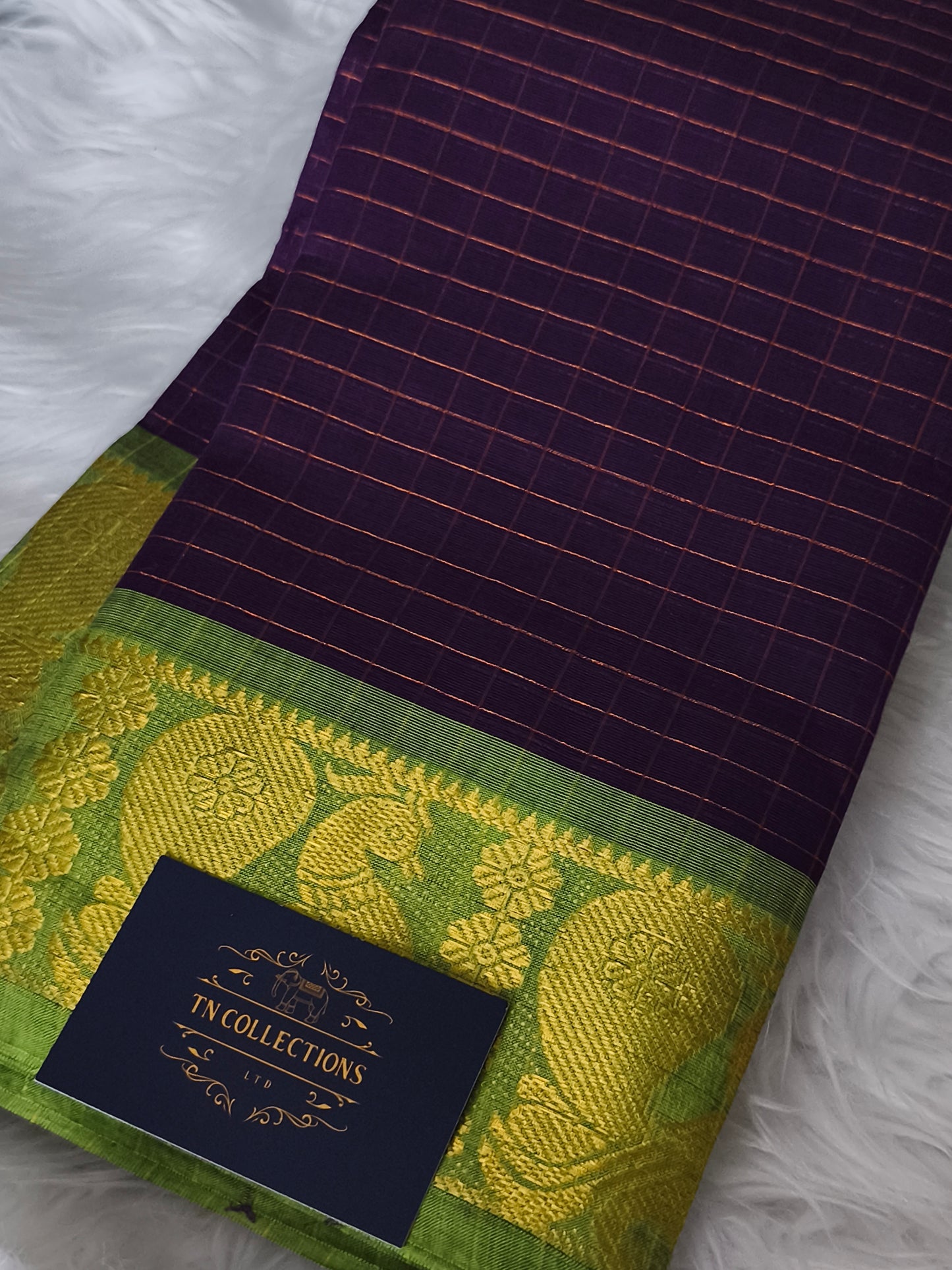Pure Sungudi Cotton Saree (Purple)
