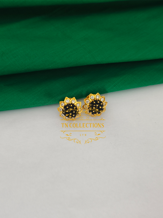 22ct Gold plated Traditional Muthukuviyal Thodu (Black)