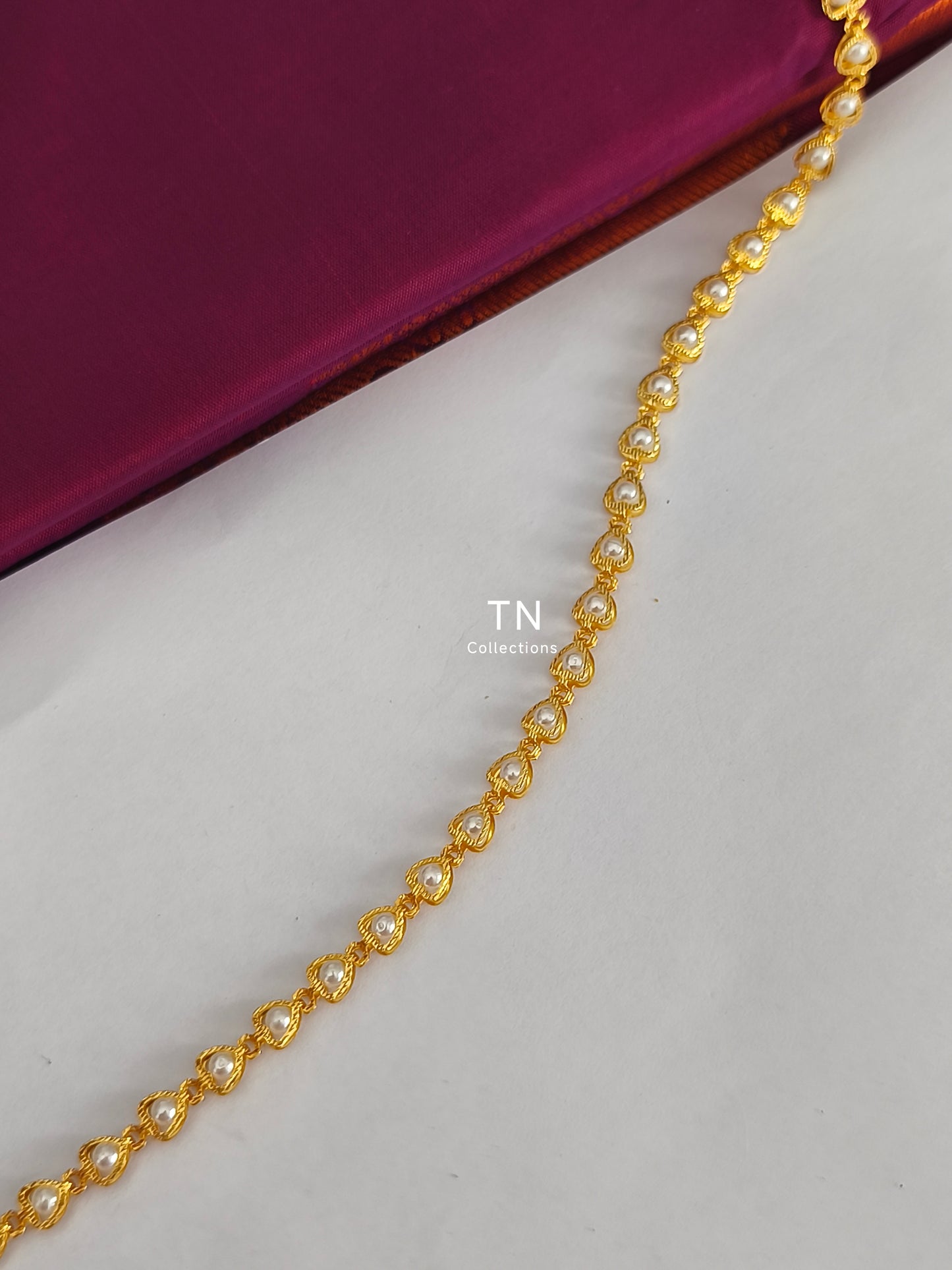 Micro gold plated Shell pearl hip chain