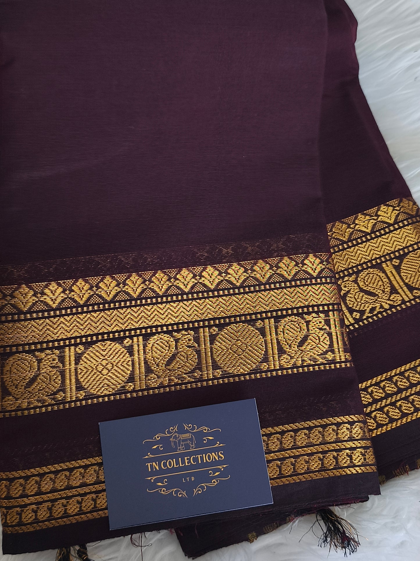 Trendy Coffee Brown Pure Kanchi Cotton Saree