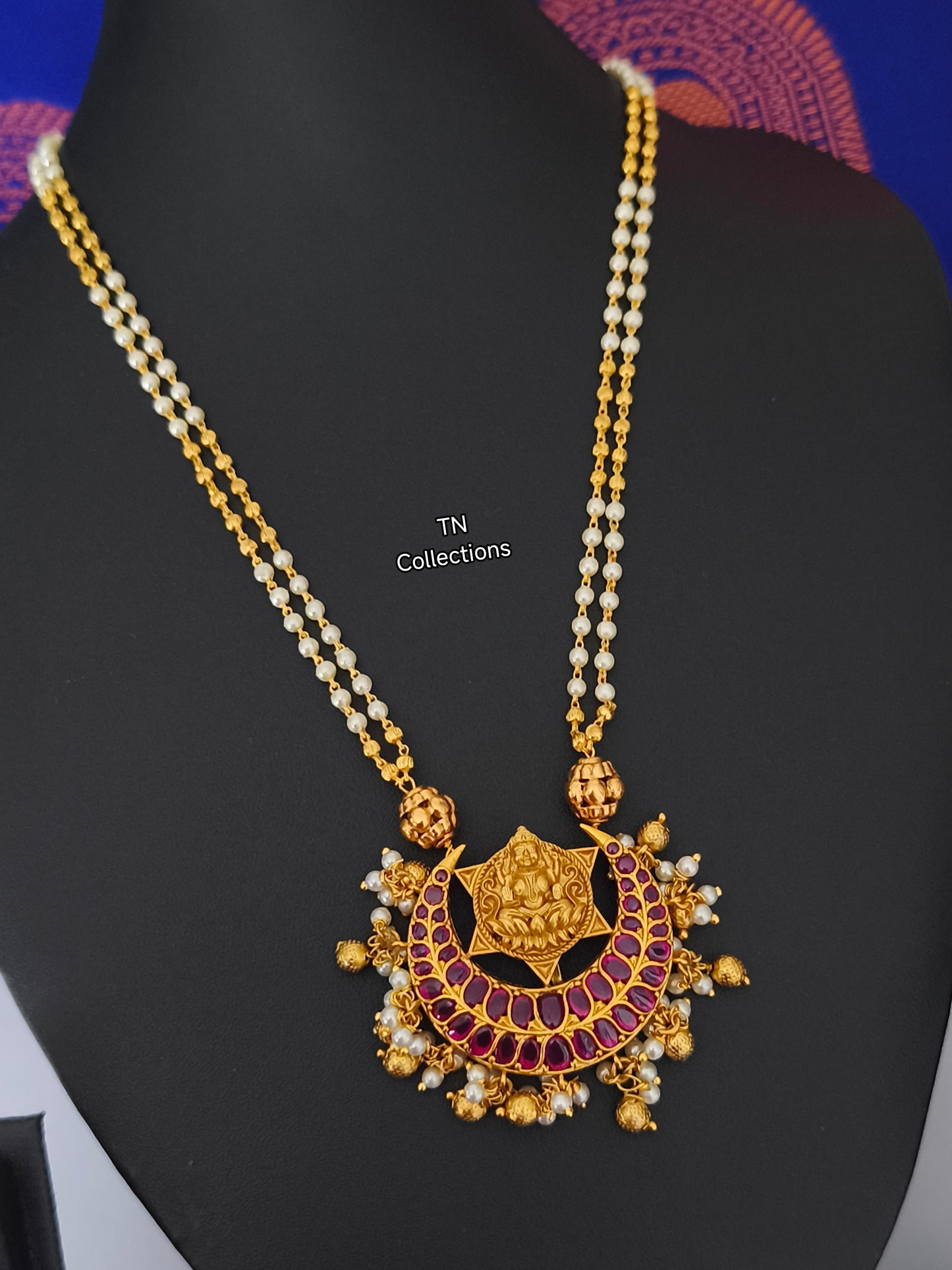 Matte Finish Real kemp stone Necklace set