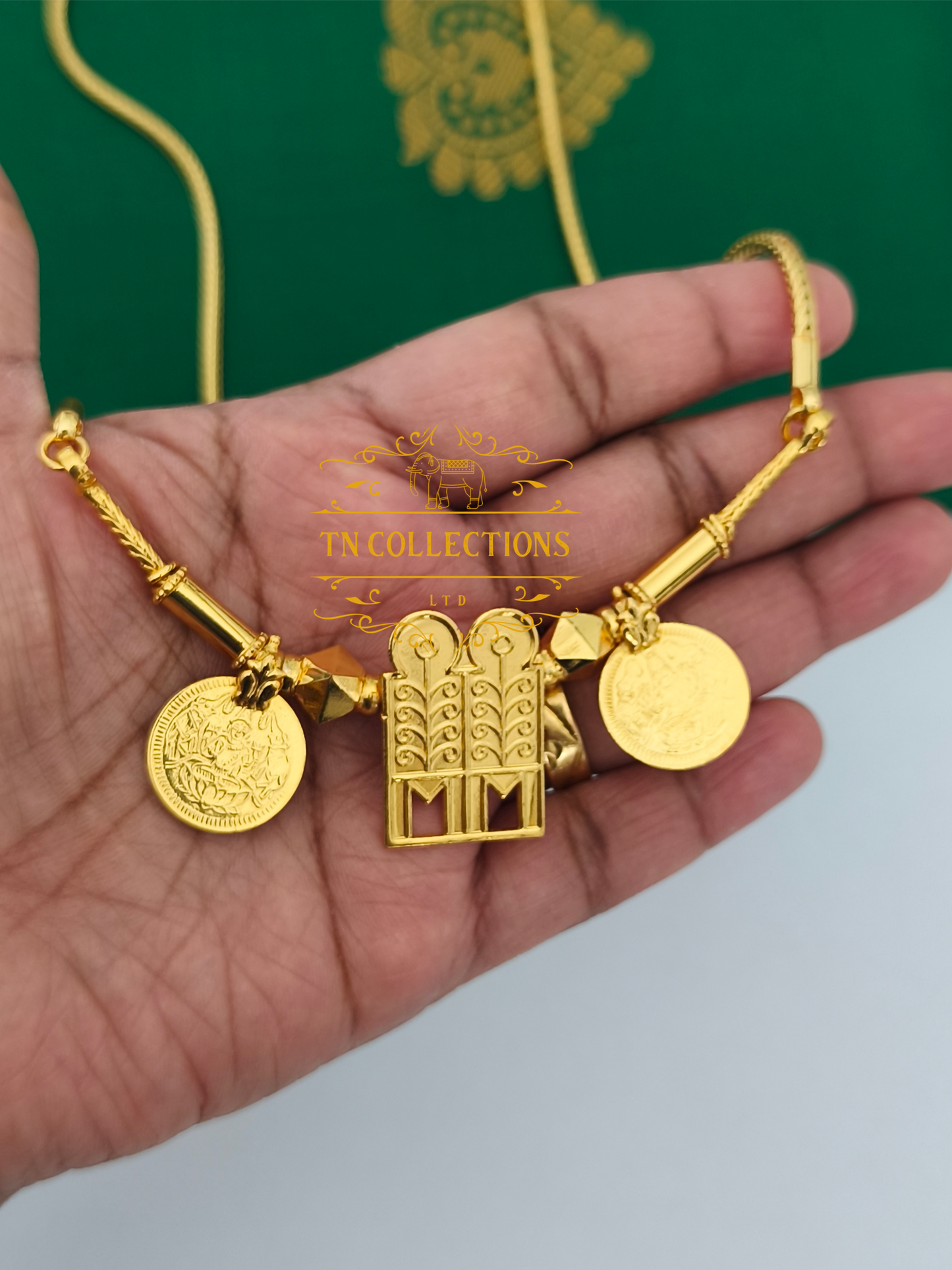 One gram gold plated Traditional Southindian style Thalichain (Thirumangalyam)