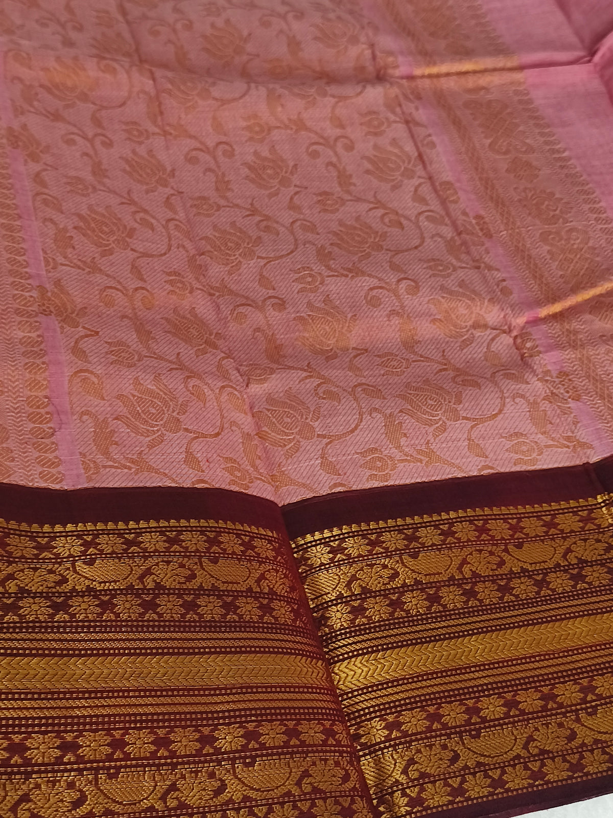 Grand Pure Kanchi Cotton Saree with Rich Pallu