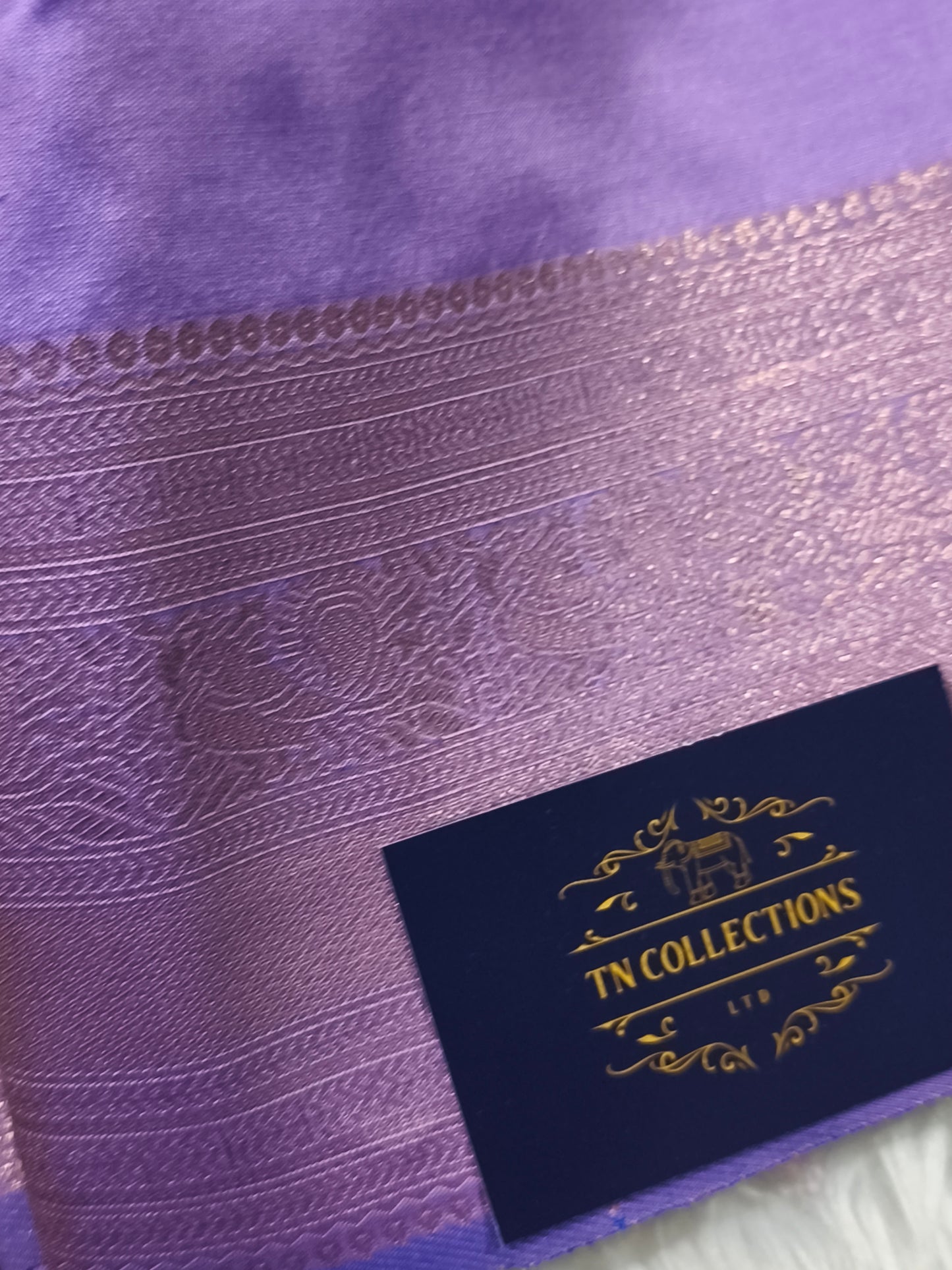 Lavender colour Kanchi Soft Silk Saree