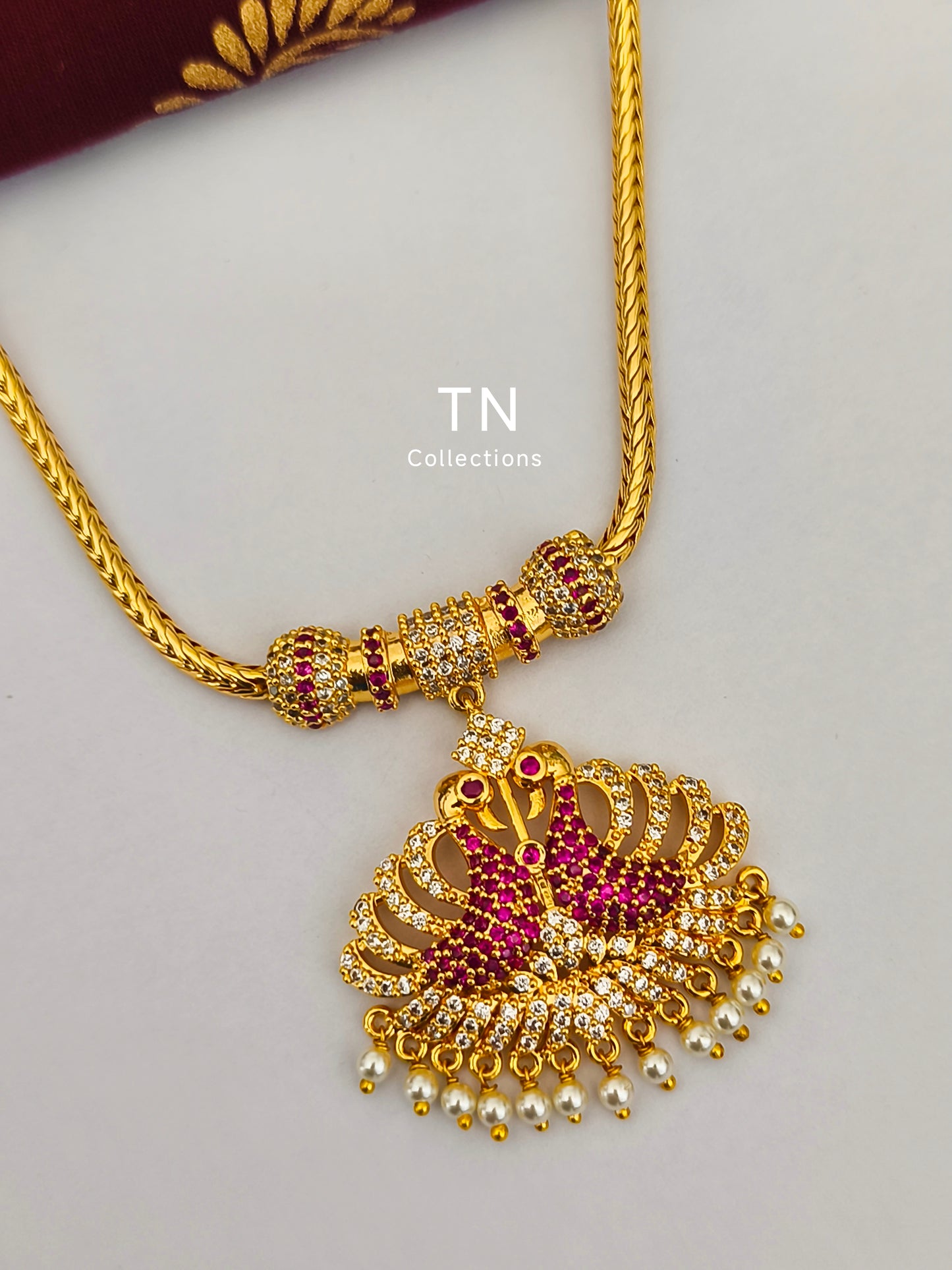 Micro gold plated Peacock Necklace