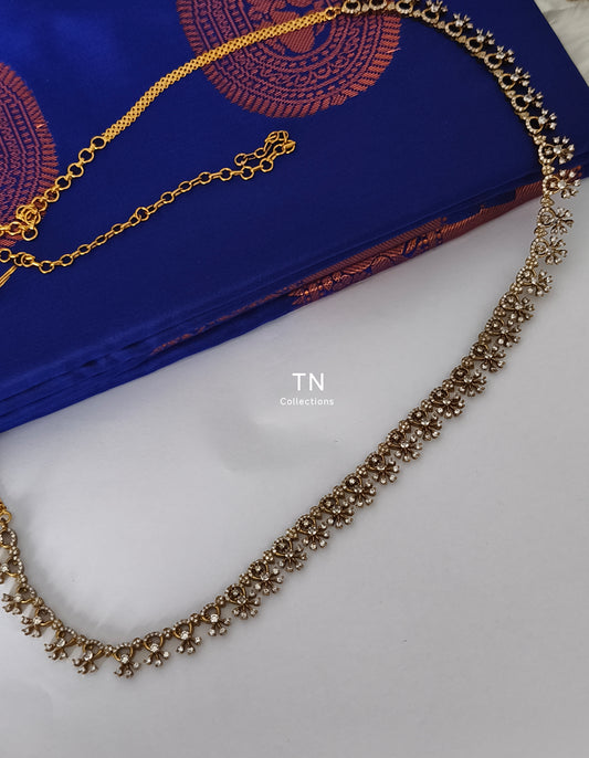 Cz stones Hip Chain (Full white stones)