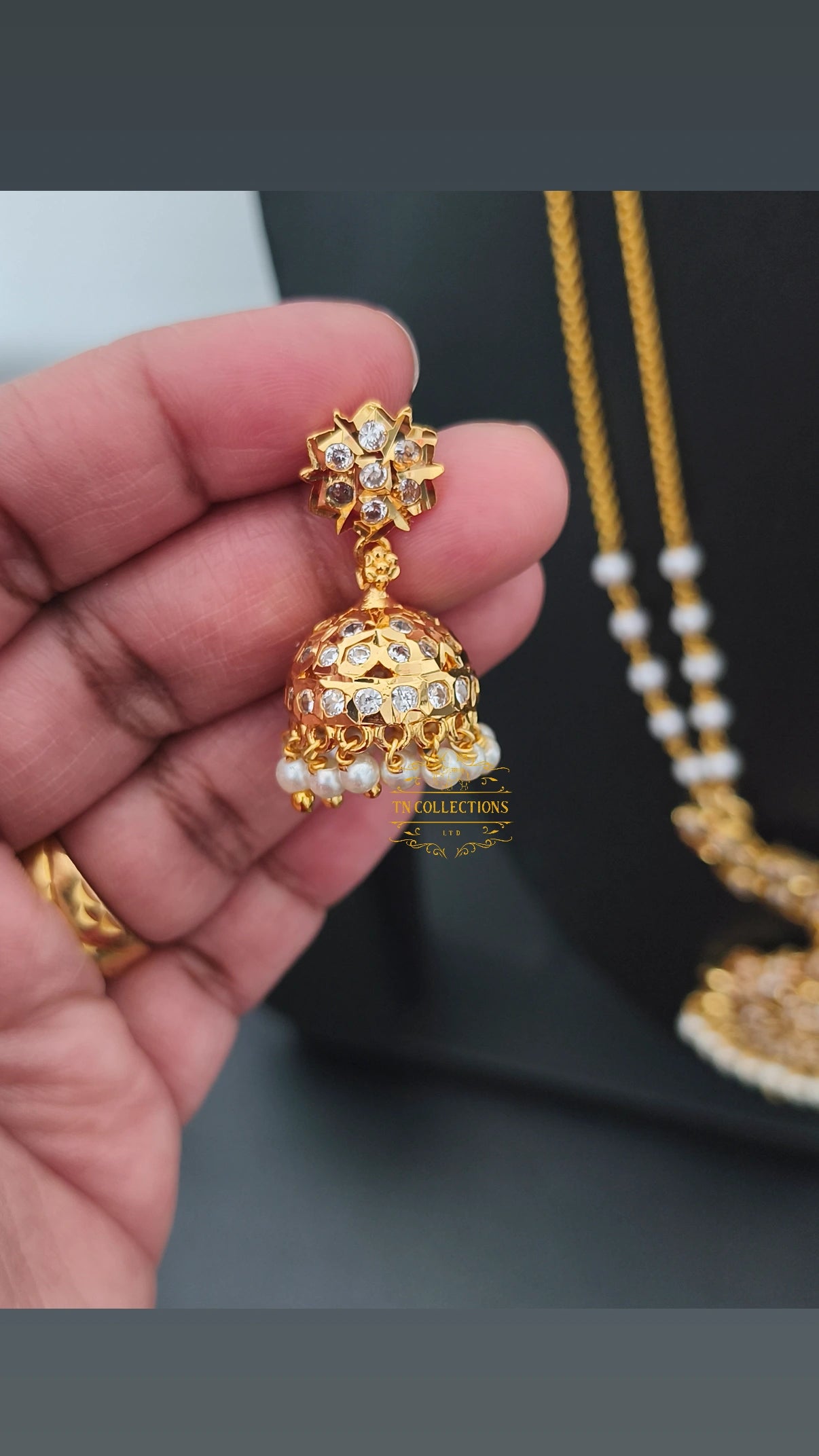 Micro Gold Plated Traditional Set (Full White stones)