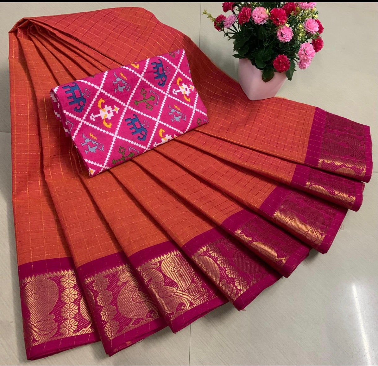Pure Sungudi Cotton Saree