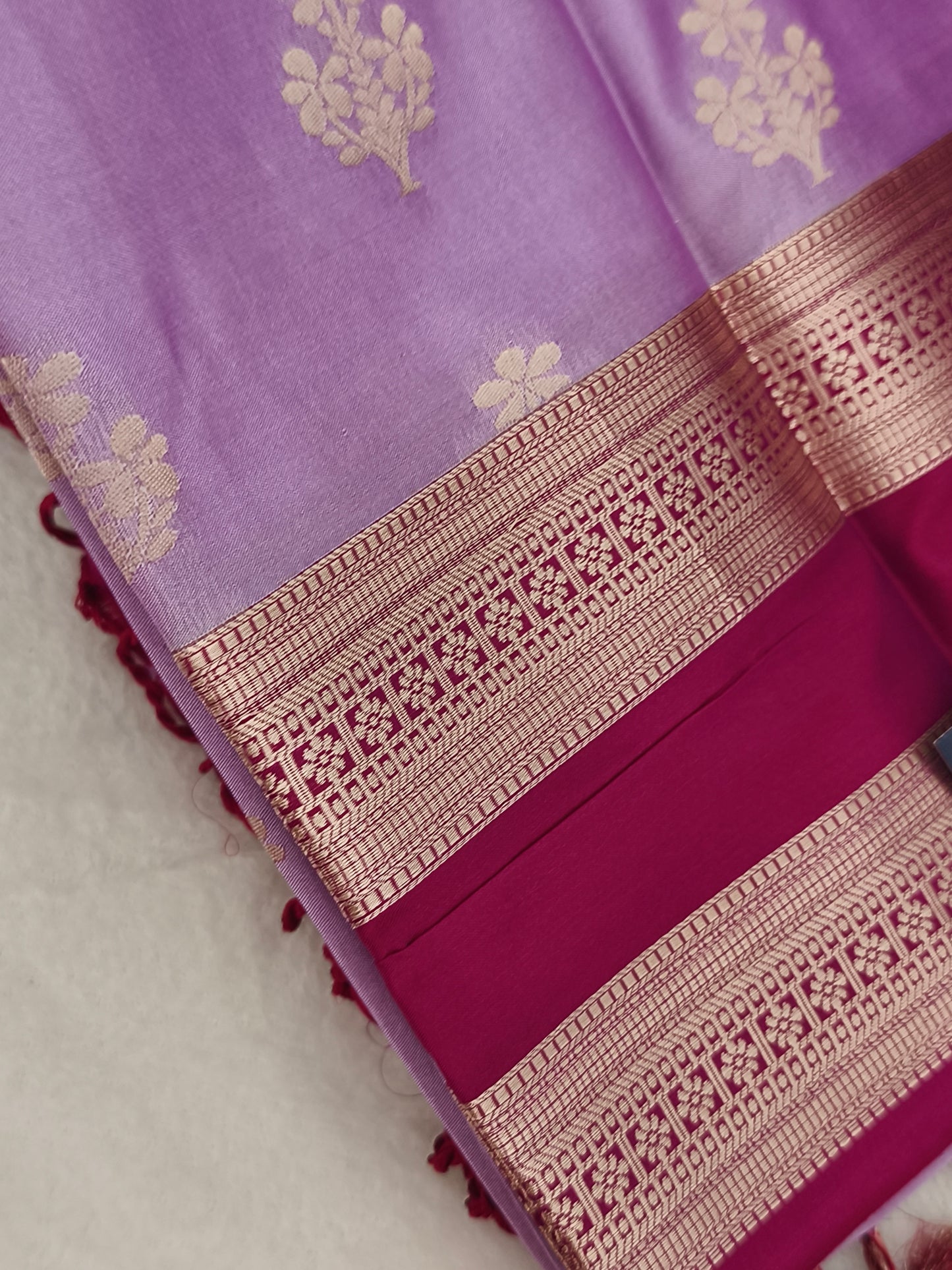 Luxury Soft Silk Saree with contrast blouse