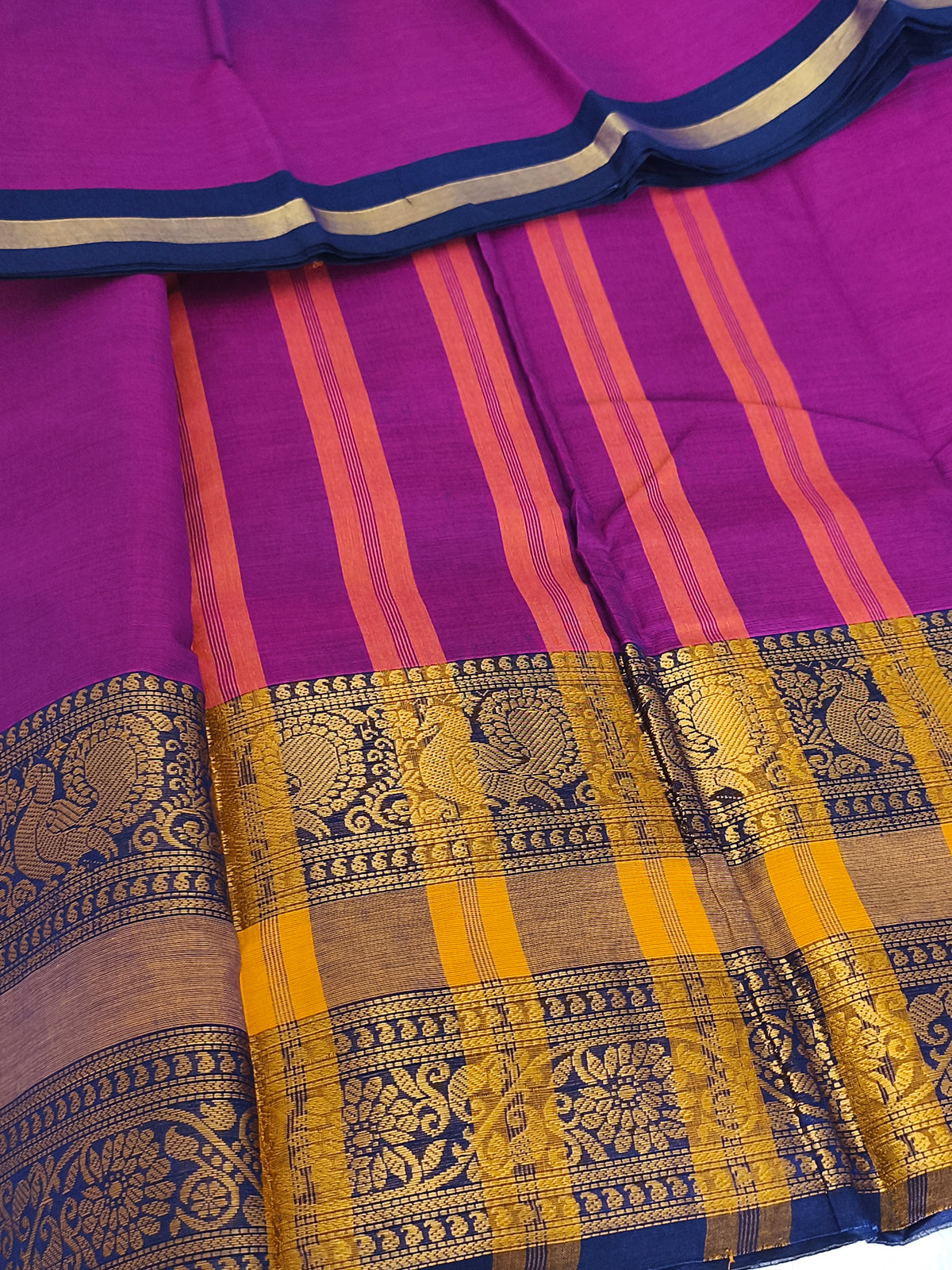 Pure Kanchi Cotton Saree WITHOUT running blouse