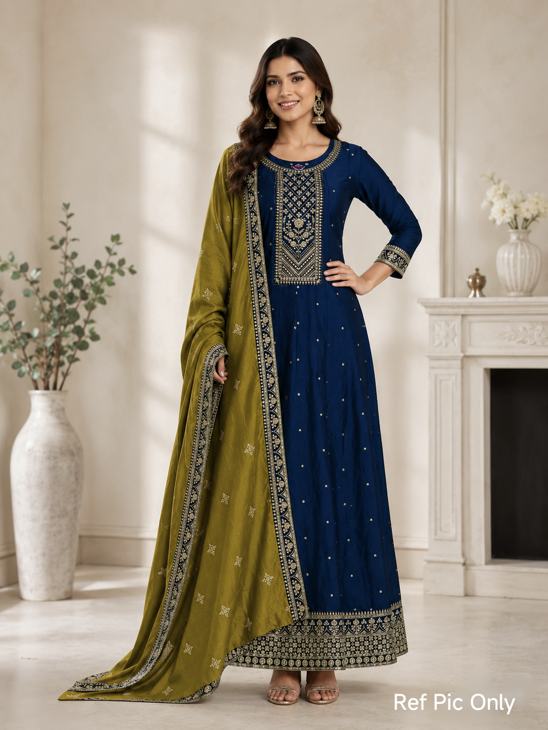 Grand 3pcs Party wear Anarkali Dress