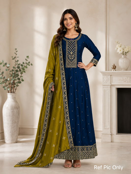 Grand 3pcs Party wear Anarkali Dress
