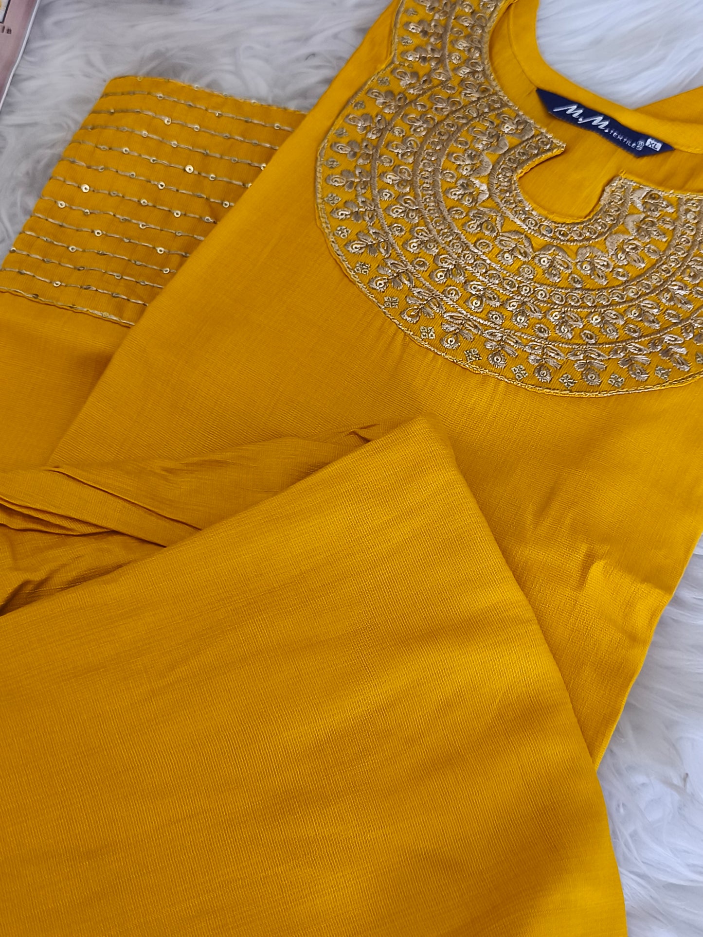 Yellow Trendy Co-ords sets (Size XL)
