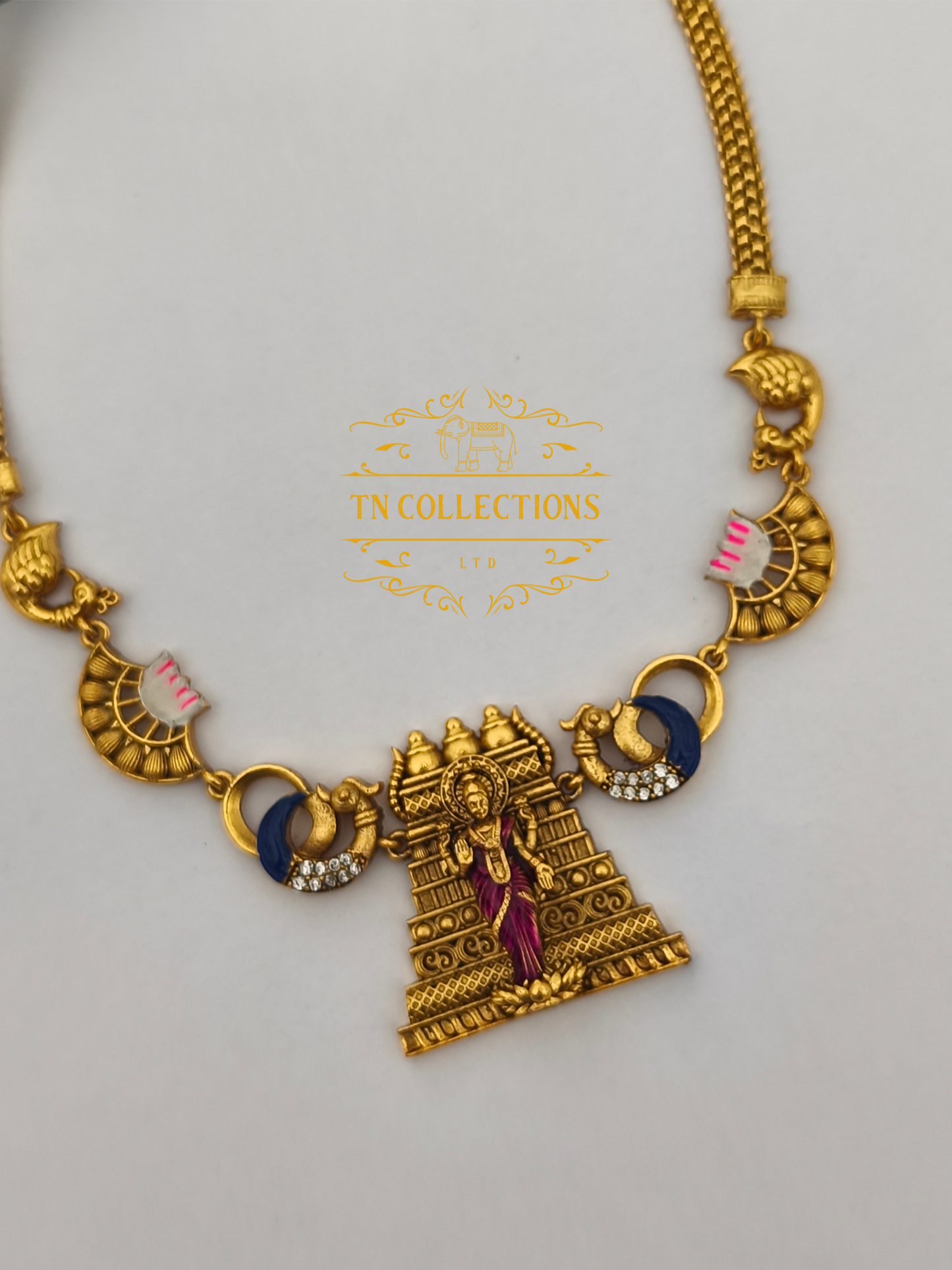 Antique Polish Traditional Meenakshi Necklace Set
